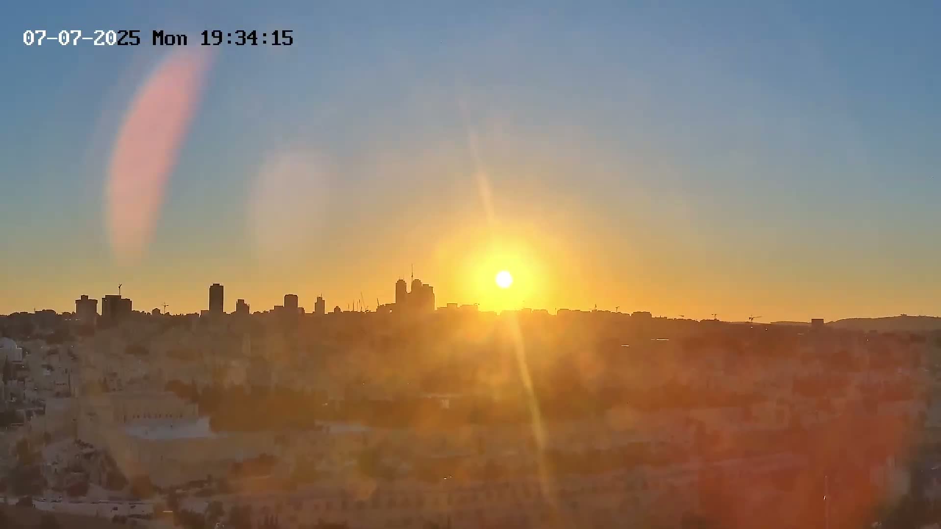 East & West Quds (East & West Jerusalem) &Temple Mount Panaroma Skyline View from Mount of Olives Live Cam - At-Tur, East Quds (East Jerusalem), Palestine