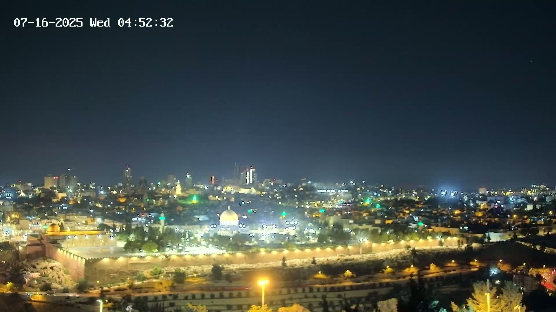 East & West Quds (East & West Jerusalem) &Temple Mount Panaroma Skyline View from Mount of Olives Live Cam - At-Tur, East Quds (East Jerusalem), Palestine
