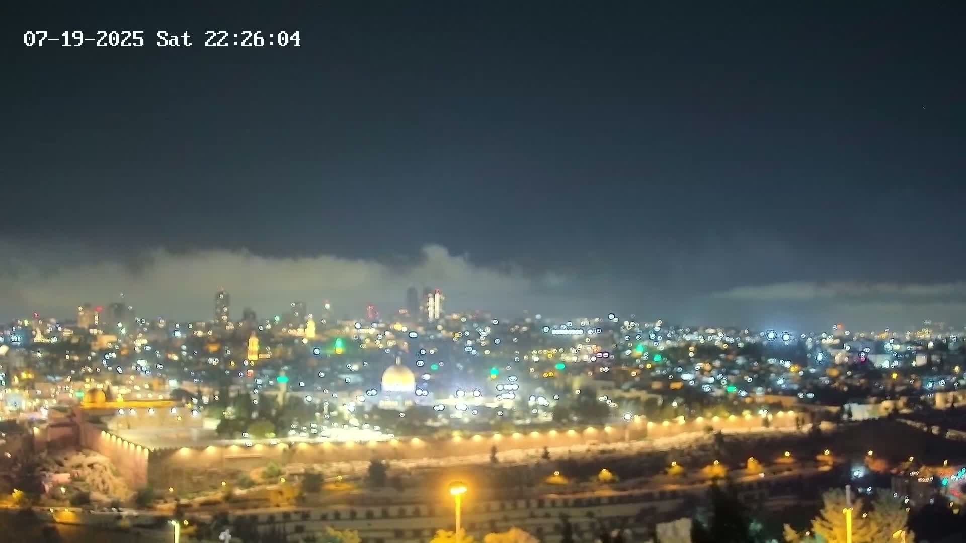 East & West Quds (East & West Jerusalem) &Temple Mount Panaroma Skyline View from Mount of Olives Live Cam - At-Tur, East Quds (East Jerusalem), Palestine