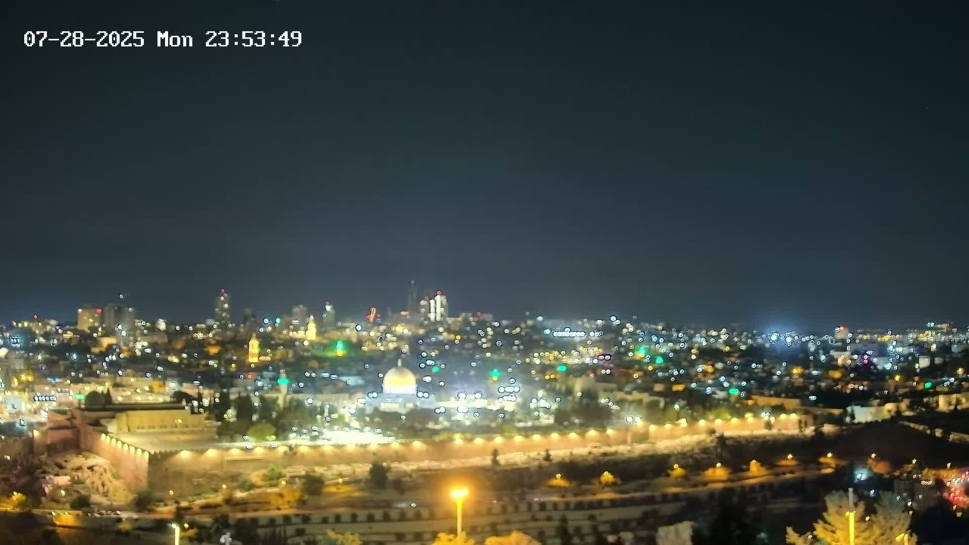East & West Quds (East & West Jerusalem) &Temple Mount Panaroma Skyline View from Mount of Olives Live Cam - At-Tur, East Quds (East Jerusalem), Palestine
