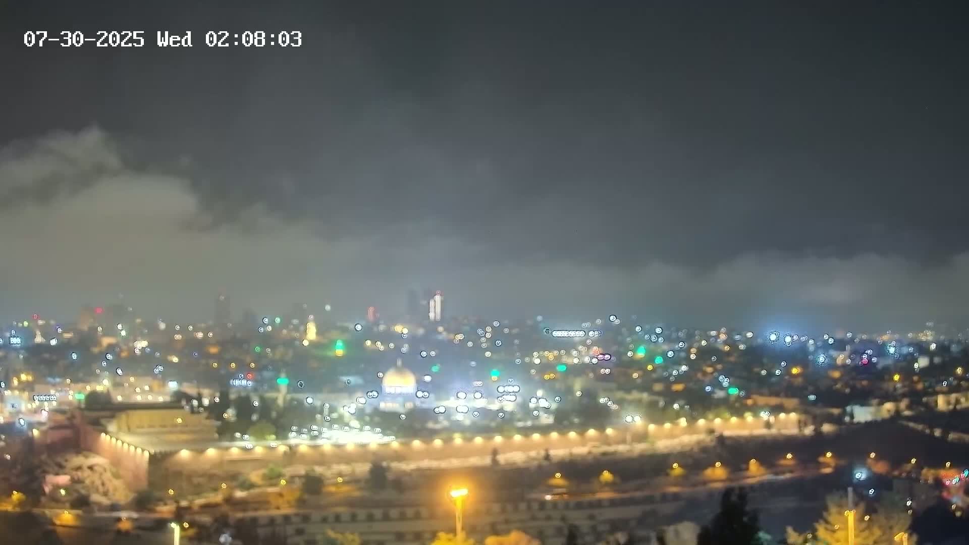 East & West Quds (East & West Jerusalem) &Temple Mount Panaroma Skyline View from Mount of Olives Live Cam - At-Tur, East Quds (East Jerusalem), Palestine