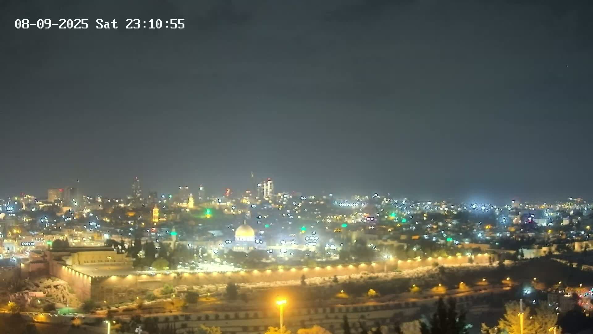 East & West Quds (East & West Jerusalem) &Temple Mount Panaroma Skyline View from Mount of Olives Live Cam - At-Tur, East Quds (East Jerusalem), Palestine