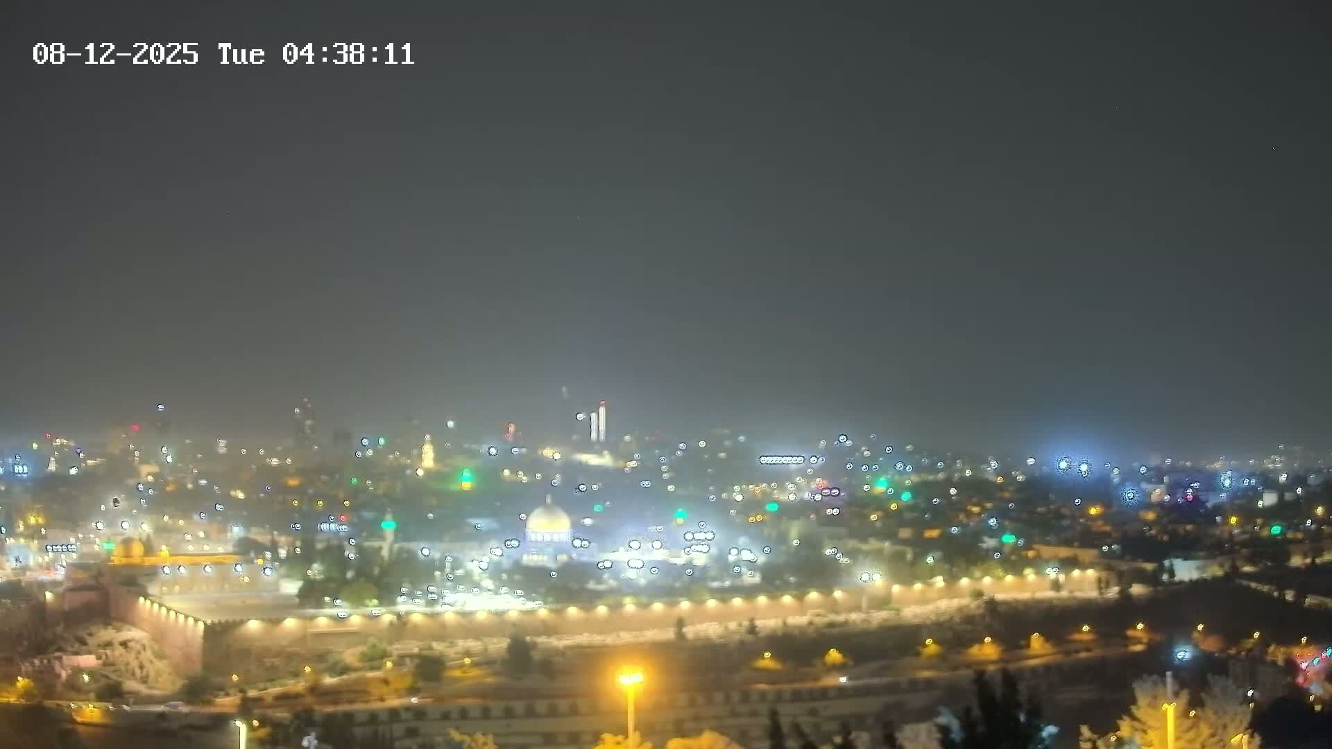 East & West Quds (East & West Jerusalem) &Temple Mount Panaroma Skyline View from Mount of Olives Live Cam - At-Tur, East Quds (East Jerusalem), Palestine