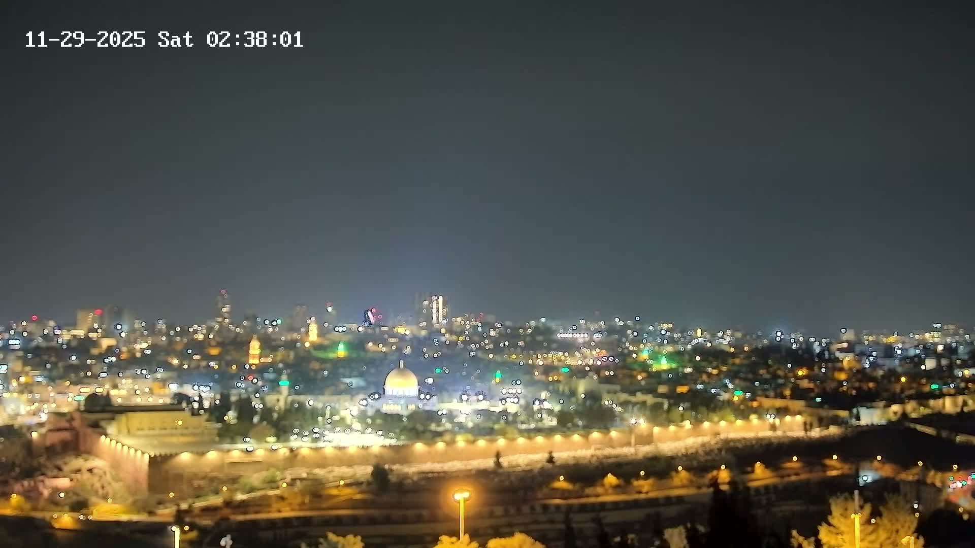 East & West Quds (East & West Jerusalem) &Temple Mount Panaroma Skyline View from Mount of Olives Live Cam - At-Tur, East Quds (East Jerusalem), Palestine