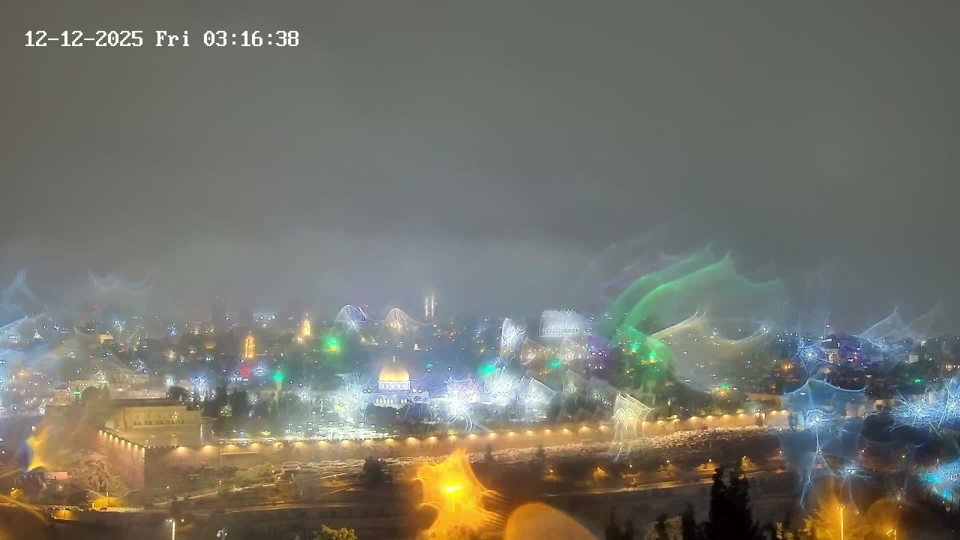East & West Quds (East & West Jerusalem) &Temple Mount Panaroma Skyline View from Mount of Olives Live Cam - At-Tur, East Quds (East Jerusalem), Palestine
