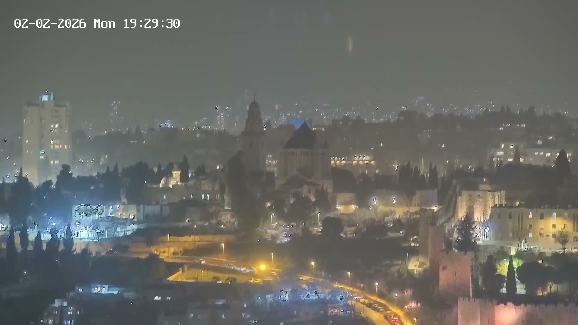 East & West Quds (East & West Jerusalem) &Temple Mount Panaroma Skyline View from Mount of Olives Live Cam - At-Tur, East Quds (East Jerusalem), Palestine