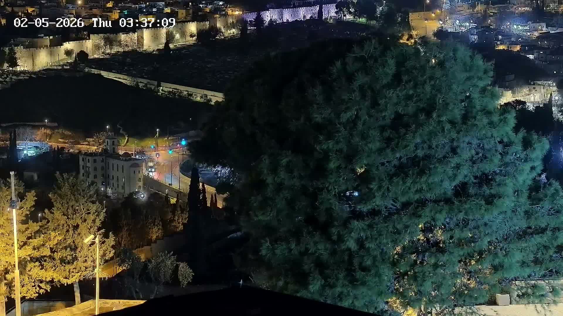East & West Quds (East & West Jerusalem) &Temple Mount Panaroma Skyline View from Mount of Olives Live Cam - At-Tur, East Quds (East Jerusalem), Palestine