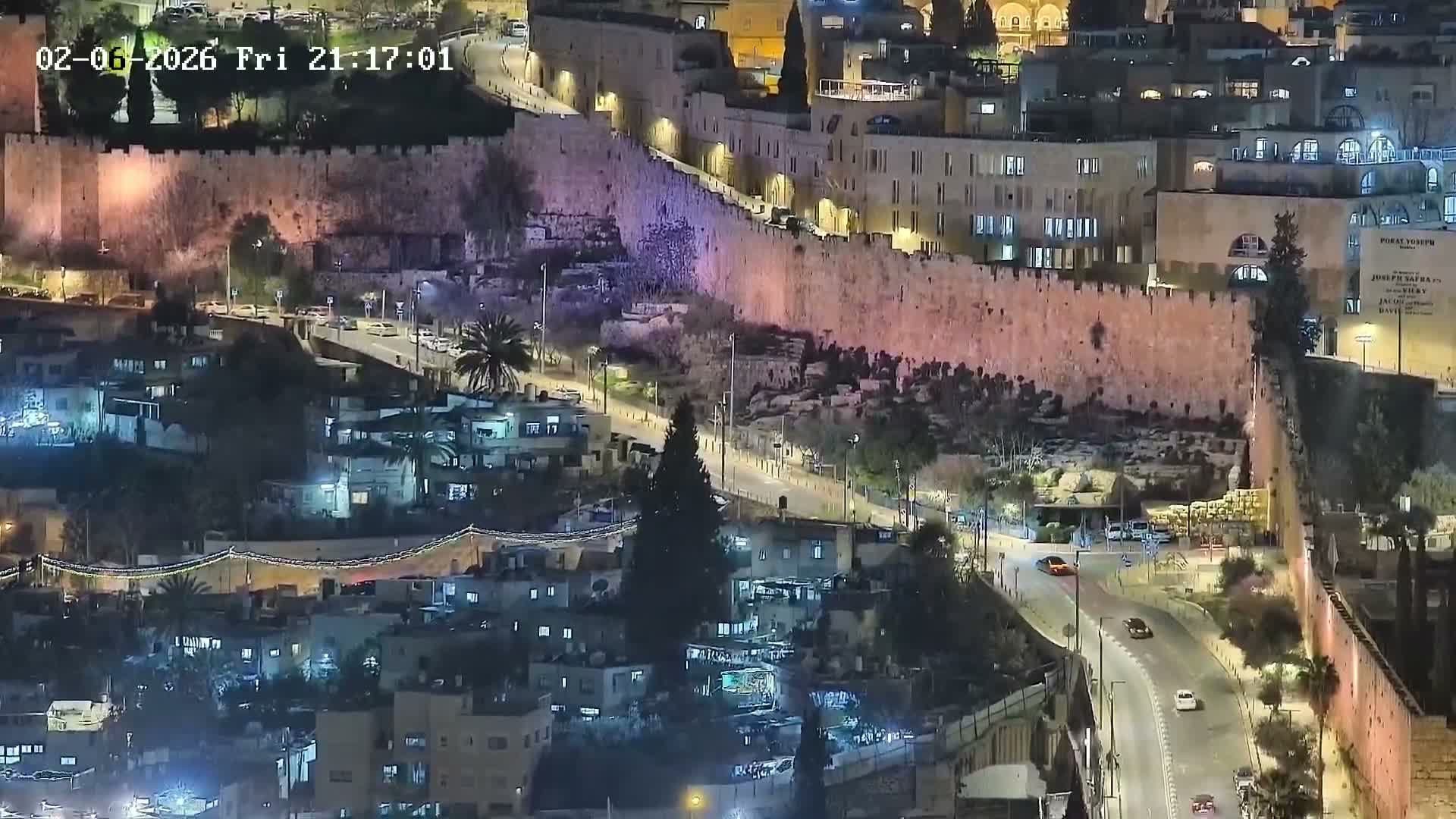 East & West Quds (East & West Jerusalem) &Temple Mount Panaroma Skyline View from Mount of Olives Live Cam - At-Tur, East Quds (East Jerusalem), Palestine