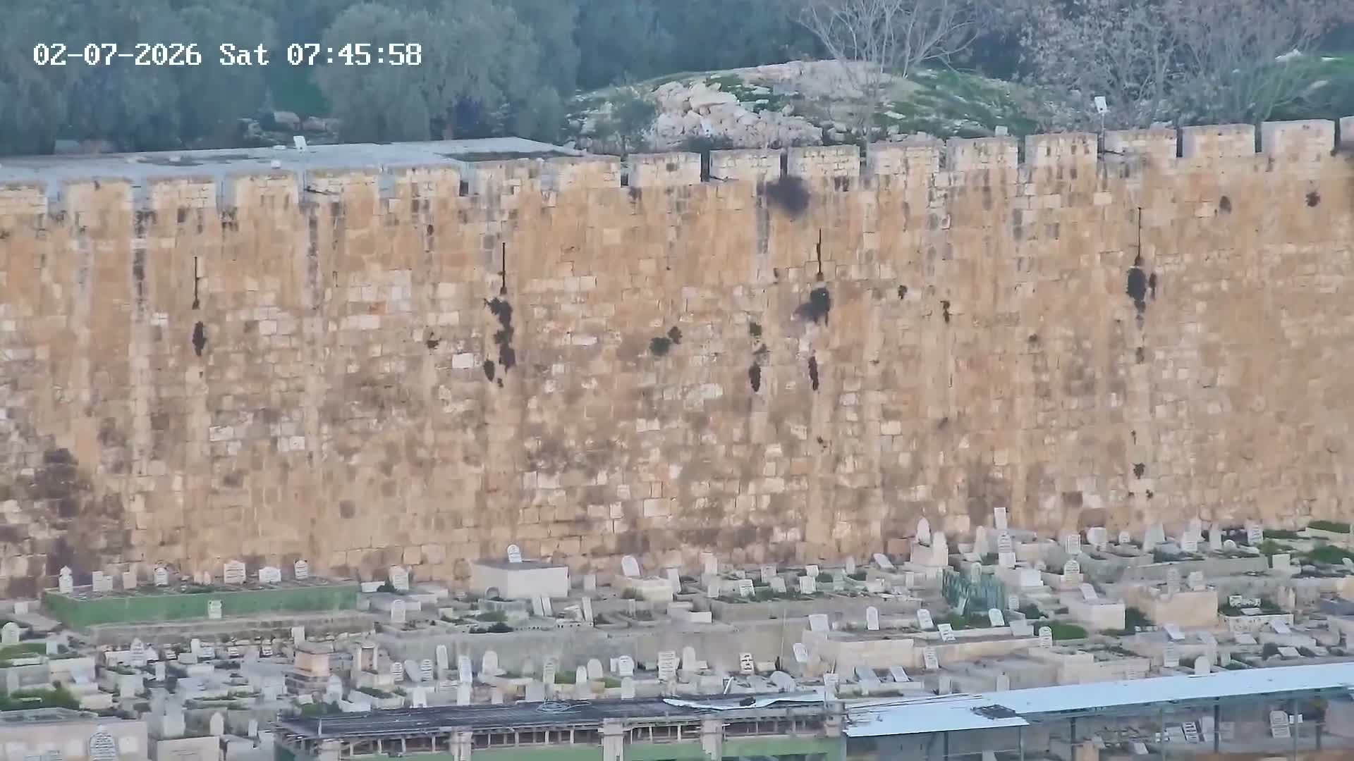 East & West Quds (East & West Jerusalem) &Temple Mount Panaroma Skyline View from Mount of Olives Live Cam - At-Tur, East Quds (East Jerusalem), Palestine