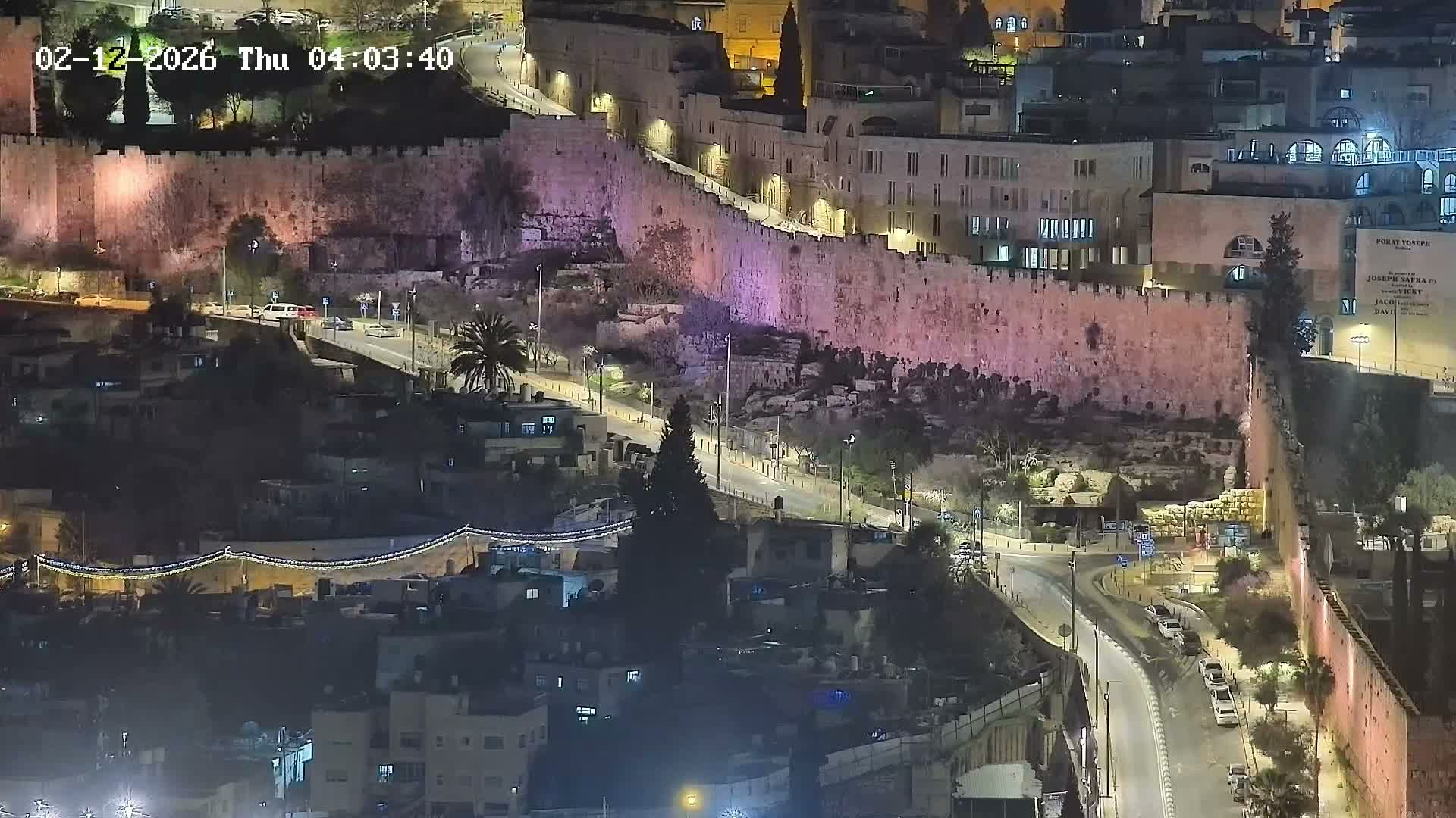 East & West Quds (East & West Jerusalem) &Temple Mount Panaroma Skyline View from Mount of Olives Live Cam - At-Tur, East Quds (East Jerusalem), Palestine