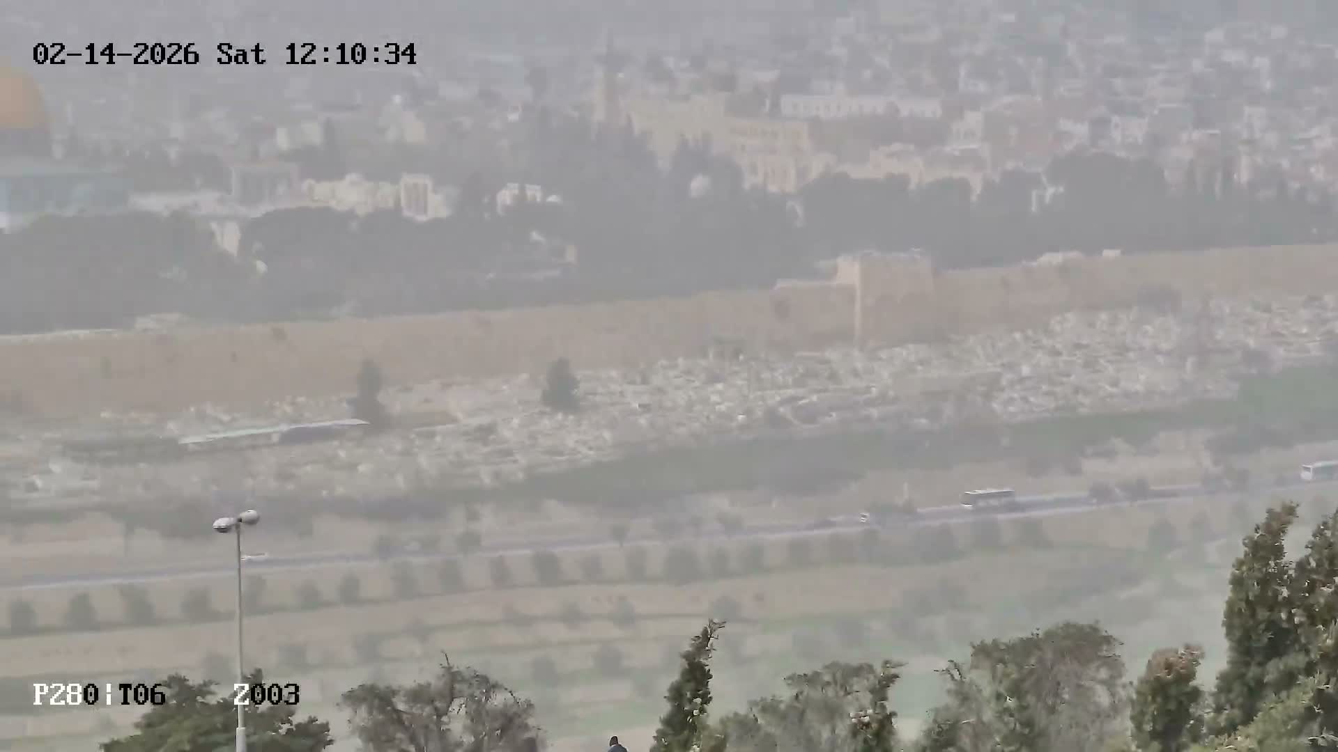 East & West Quds (East & West Jerusalem) &Temple Mount Panaroma Skyline View from Mount of Olives Live Cam - At-Tur, East Quds (East Jerusalem), Palestine