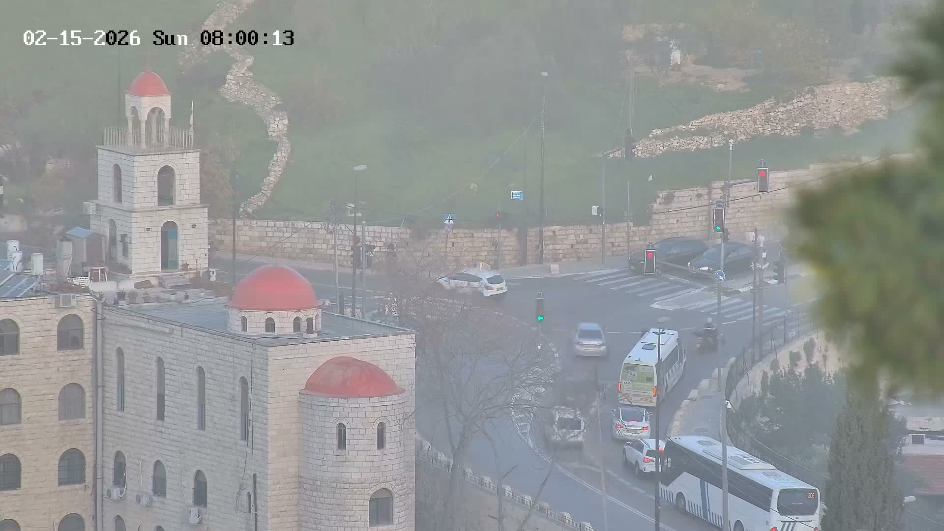 East & West Quds (East & West Jerusalem) &Temple Mount Panaroma Skyline View from Mount of Olives Live Cam - At-Tur, East Quds (East Jerusalem), Palestine