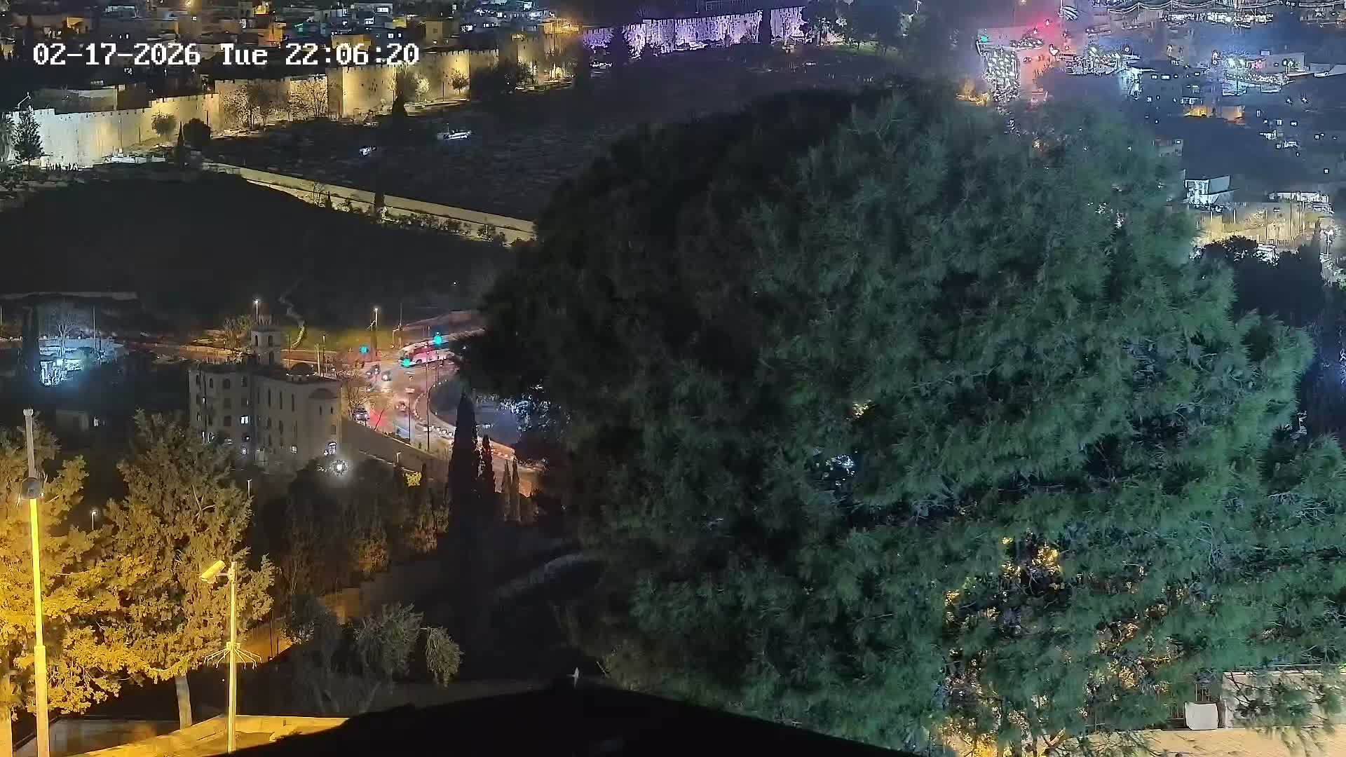 East & West Quds (East & West Jerusalem) &Temple Mount Panaroma Skyline View from Mount of Olives Live Cam - At-Tur, East Quds (East Jerusalem), Palestine