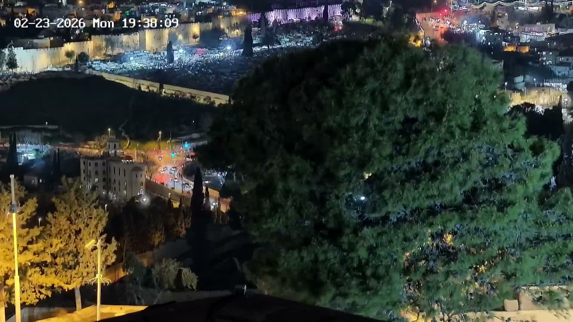 East & West Quds (East & West Jerusalem) &Temple Mount Panaroma Skyline View from Mount of Olives Live Cam - At-Tur, East Quds (East Jerusalem), Palestine