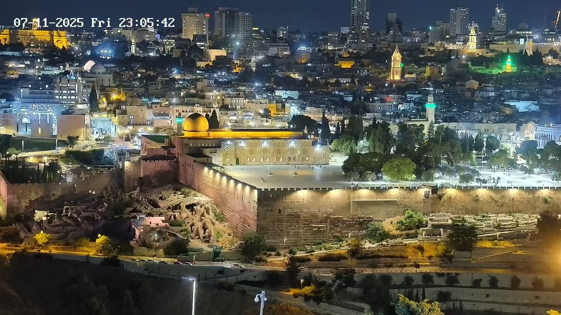 East Quds (East  Jerusalem) ElAqsa Mosque/Gethsemane/Golden Gate/Dome of Rock/Temple Mount/Pater Noster Church & Quds 360 Panaroma Skyline View  Live Cam - At-Tur, East Quds (East Jerusalem), Palestine