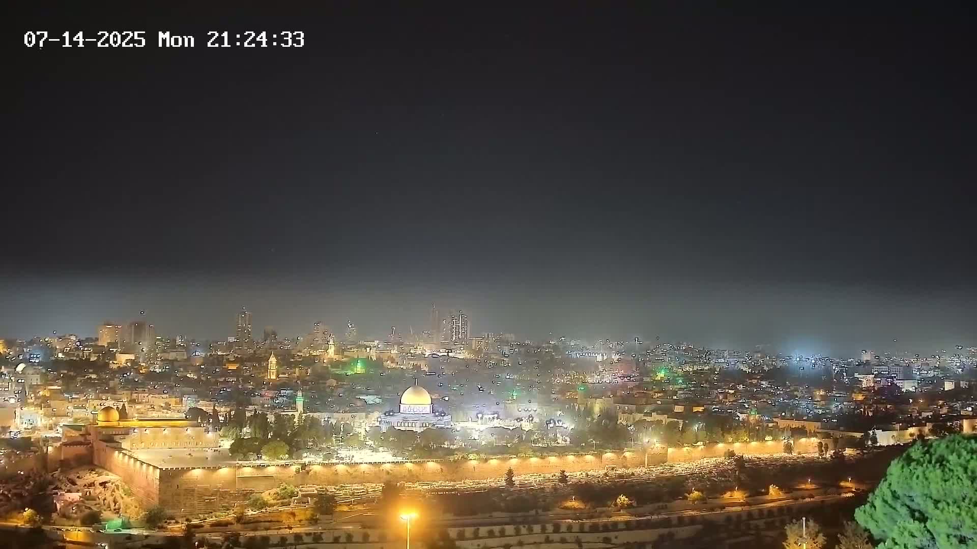 East Quds (East  Jerusalem) ElAqsa Mosque/Gethsemane/Golden Gate/Dome of Rock/Temple Mount/Pater Noster Church & Quds 360 Panaroma Skyline View  Live Cam - At-Tur, East Quds (East Jerusalem), Palestine