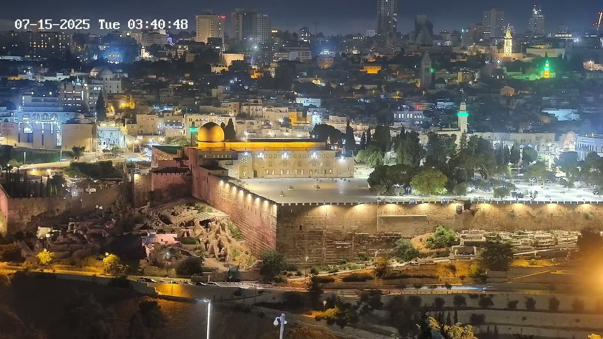 East Quds (East  Jerusalem) ElAqsa Mosque/Gethsemane/Golden Gate/Dome of Rock/Temple Mount/Pater Noster Church & Quds 360 Panaroma Skyline View  Live Cam - At-Tur, East Quds (East Jerusalem), Palestine