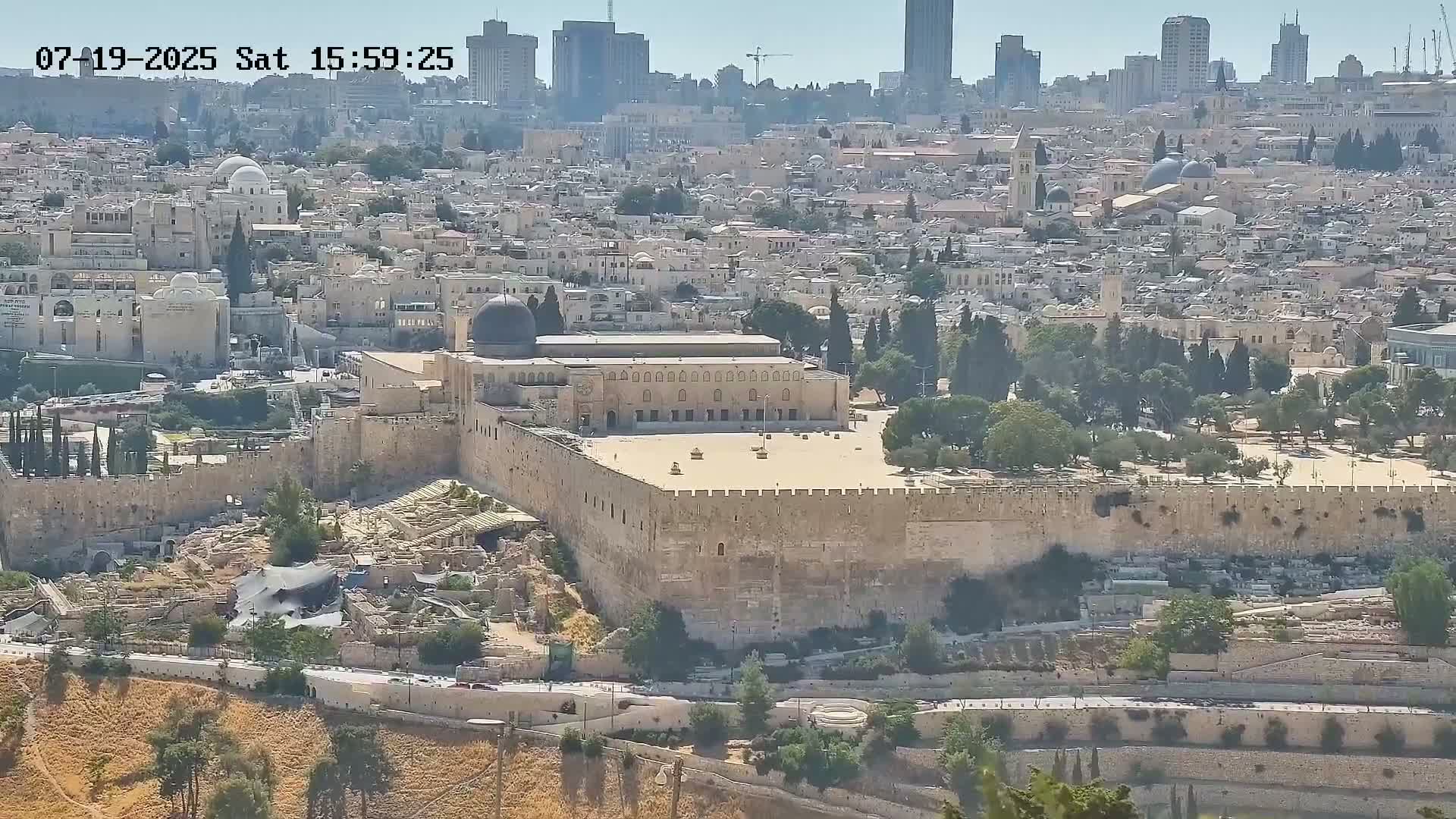 East Quds (East  Jerusalem) ElAqsa Mosque/Gethsemane/Golden Gate/Dome of Rock/Temple Mount/Pater Noster Church & Quds 360 Panaroma Skyline View  Live Cam - At-Tur, East Quds (East Jerusalem), Palestine