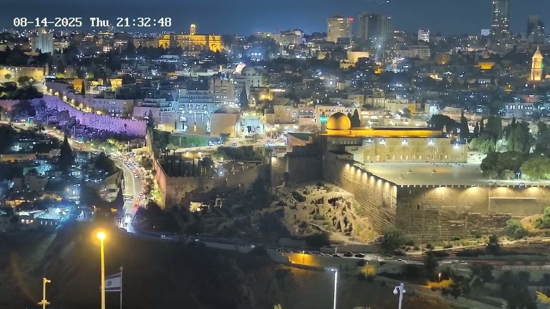 East Quds (East  Jerusalem) ElAqsa Mosque/Gethsemane/Golden Gate/Dome of Rock/Temple Mount/Pater Noster Church & Quds 360 Panaroma Skyline View  Live Cam - At-Tur, East Quds (East Jerusalem), Palestine