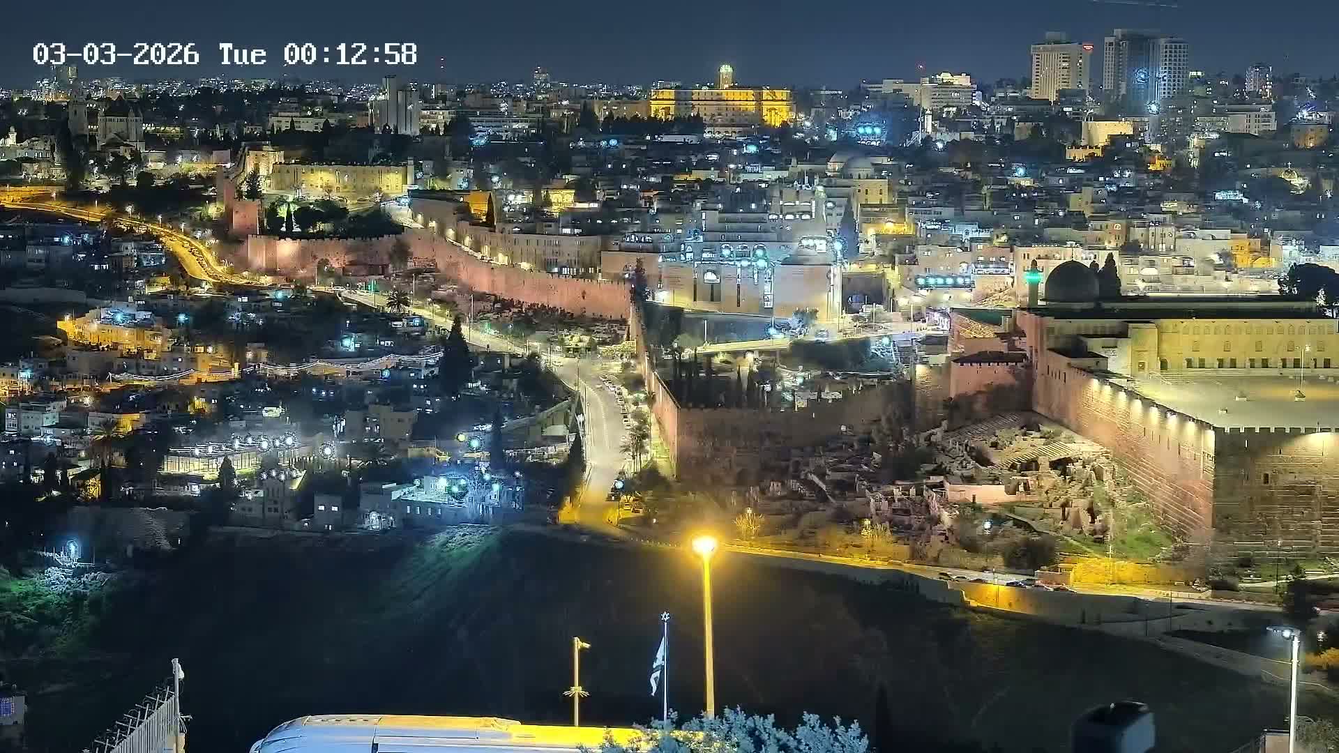 East Quds (East  Jerusalem) ElAqsa Mosque/Gethsemane/Golden Gate/Dome of Rock/Temple Mount/Pater Noster Church & Quds 360 Panaroma Skyline View  Live Cam - At-Tur, East Quds (East Jerusalem), Palestine