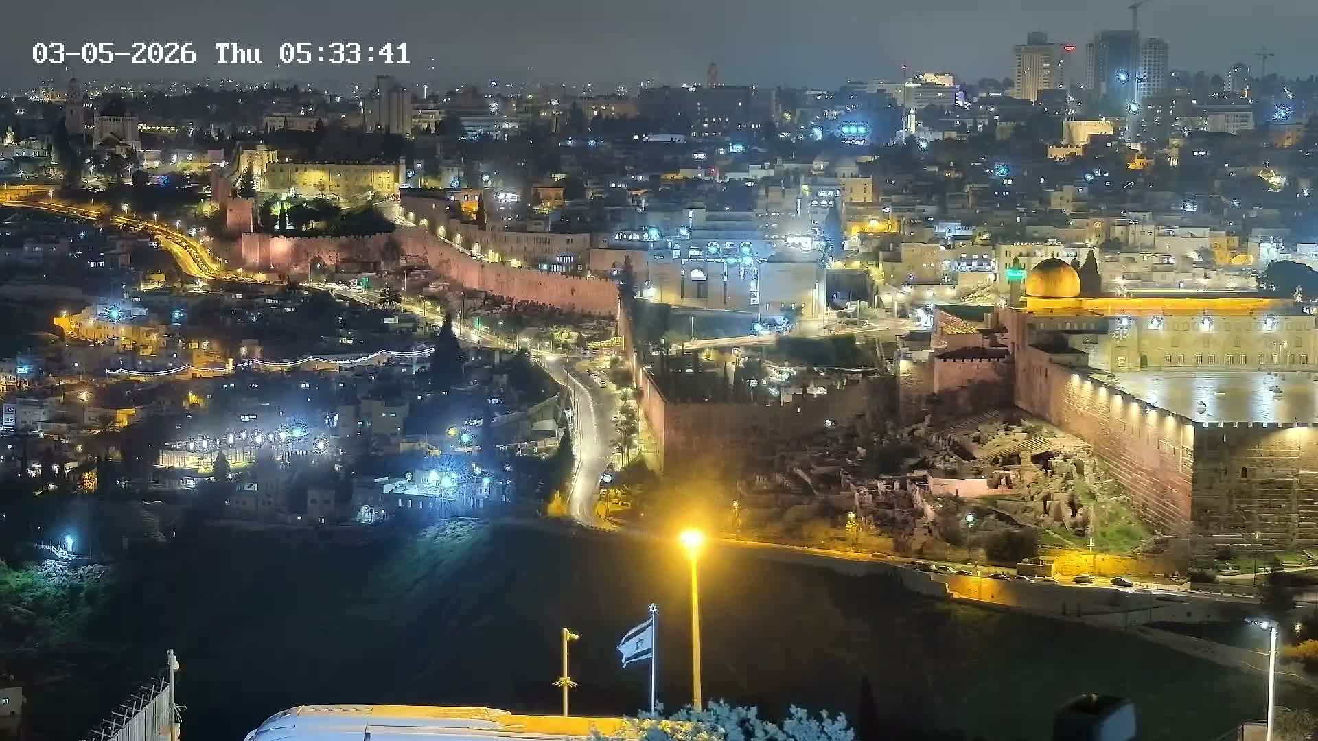 East Quds (East  Jerusalem) ElAqsa Mosque/Gethsemane/Golden Gate/Dome of Rock/Temple Mount/Pater Noster Church & Quds 360 Panaroma Skyline View  Live Cam - At-Tur, East Quds (East Jerusalem), Palestine