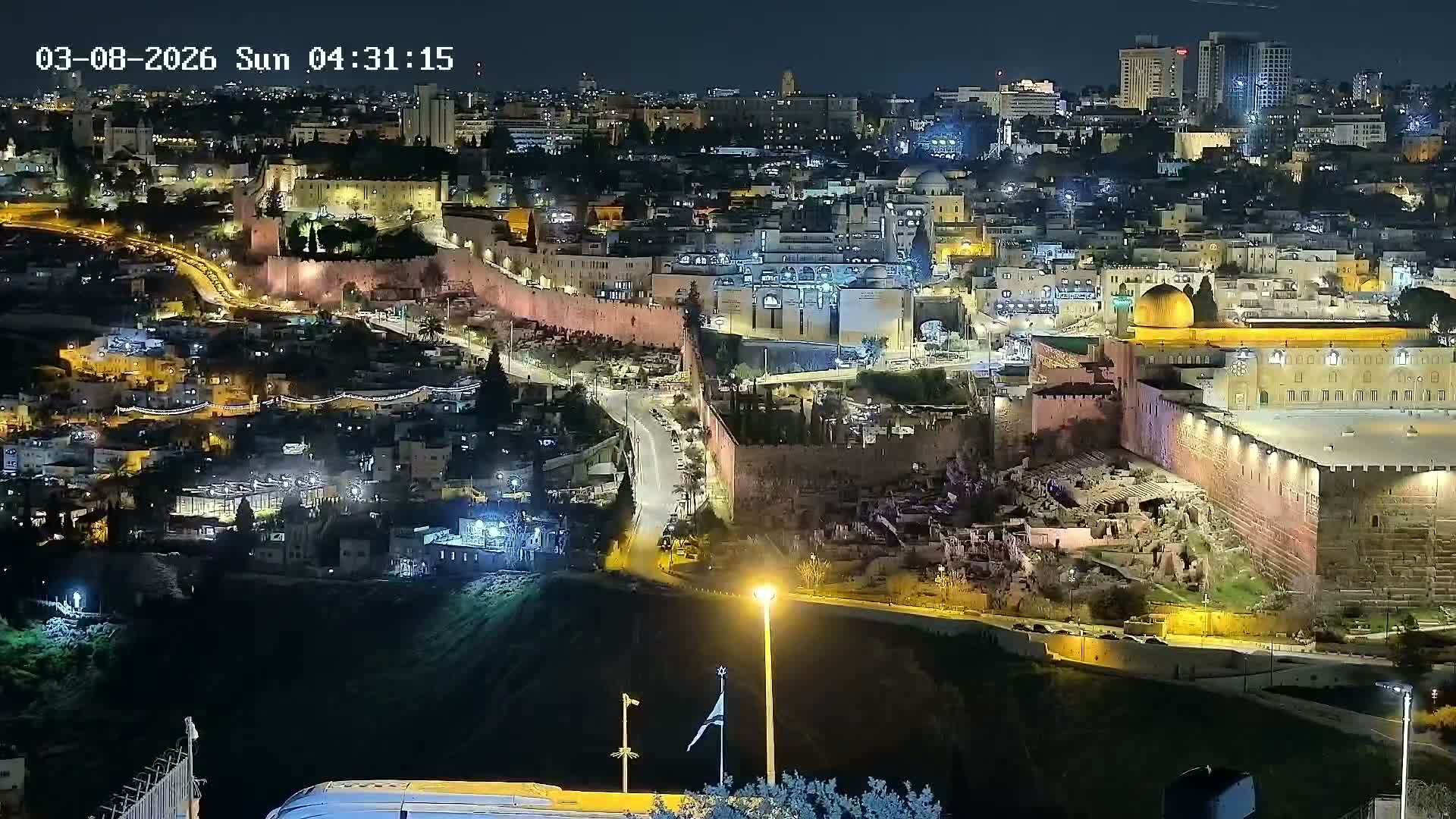 East Quds (East  Jerusalem) ElAqsa Mosque/Gethsemane/Golden Gate/Dome of Rock/Temple Mount/Pater Noster Church & Quds 360 Panaroma Skyline View  Live Cam - At-Tur, East Quds (East Jerusalem), Palestine