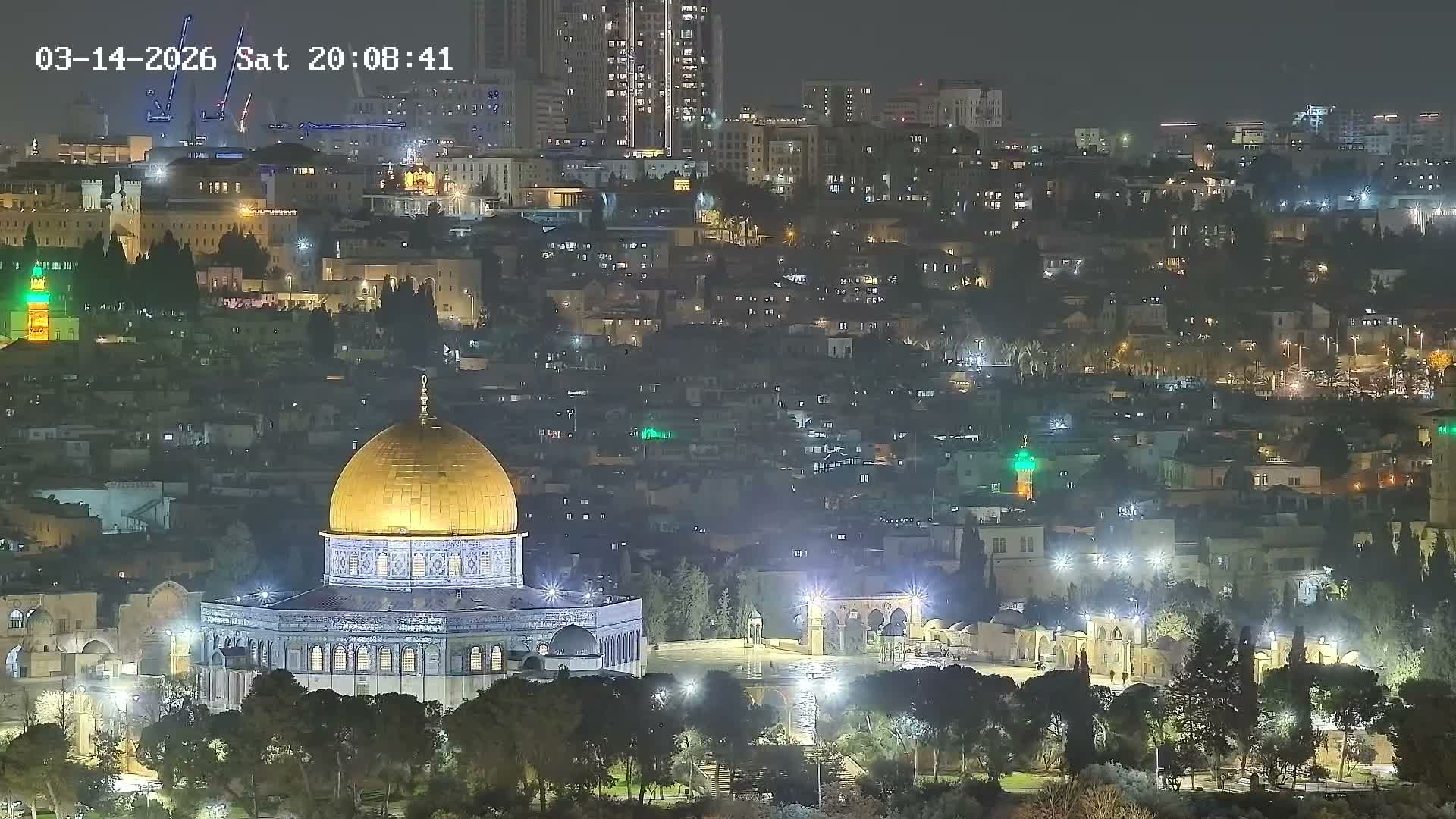 East Quds (East  Jerusalem) ElAqsa Mosque/Gethsemane/Golden Gate/Dome of Rock/Temple Mount/Pater Noster Church & Quds 360 Panaroma Skyline View  Live Cam - At-Tur, East Quds (East Jerusalem), Palestine