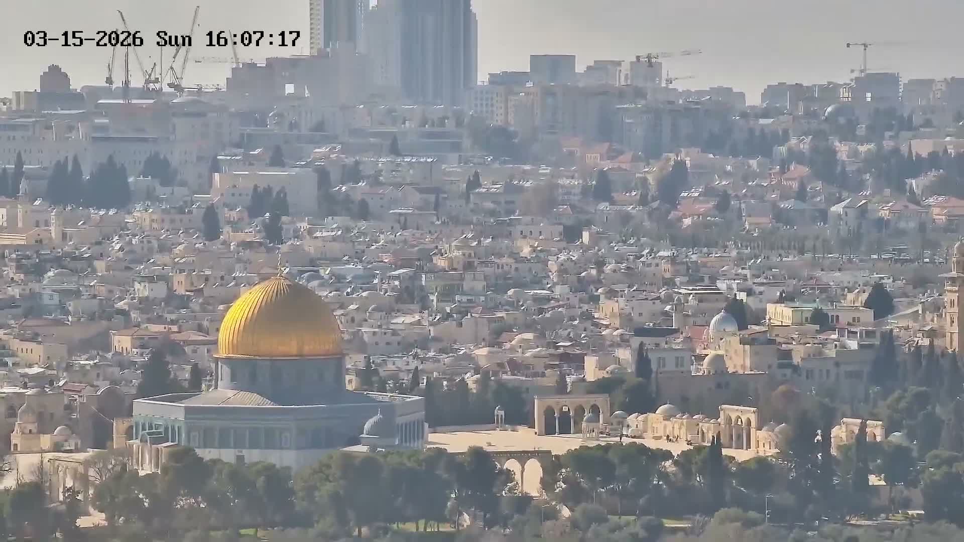 East Quds (East  Jerusalem) ElAqsa Mosque/Gethsemane/Golden Gate/Dome of Rock/Temple Mount/Pater Noster Church & Quds 360 Panaroma Skyline View  Live Cam - At-Tur, East Quds (East Jerusalem), Palestine