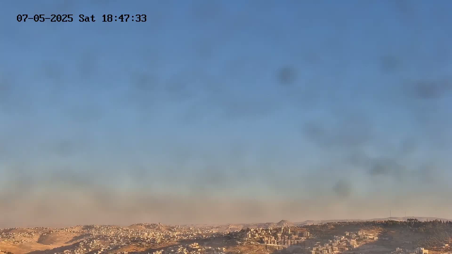 East Quds (Abu Dis/Jabel Mukaber/AlSawahira-AlGharbiyya/Sawahera al-Sharqiya/Jub al-Rum Towns View Towards Midbar Yehuda (Judean Desert) Live Cam - Jabal Batin Elhawa, East Quds, Palestine 