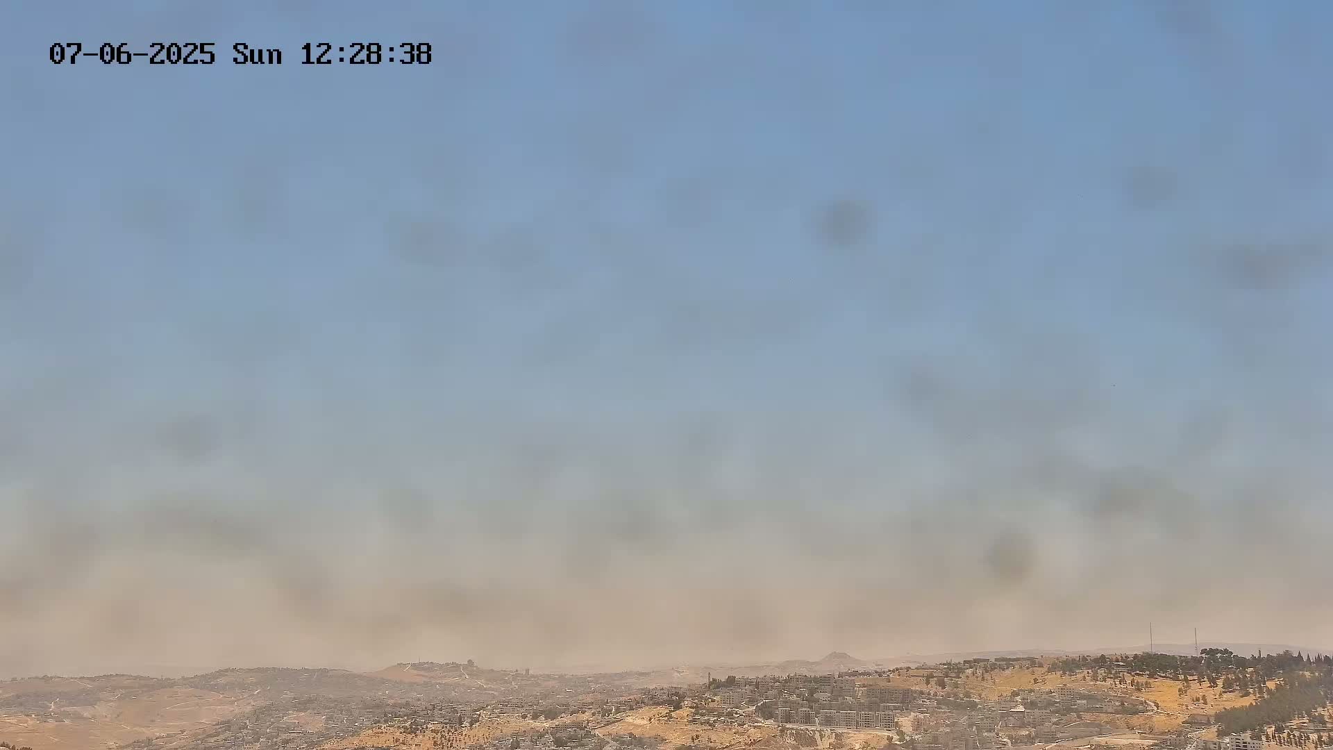 East Quds (Abu Dis/Jabel Mukaber/AlSawahira-AlGharbiyya/Sawahera al-Sharqiya/Jub al-Rum Towns View Towards Midbar Yehuda (Judean Desert) Live Cam - Jabal Batin Elhawa, East Quds, Palestine 