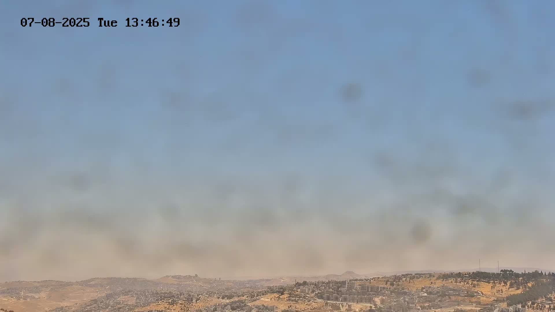 East Quds (Abu Dis/Jabel Mukaber/AlSawahira-AlGharbiyya/Sawahera al-Sharqiya/Jub al-Rum Towns View Towards Midbar Yehuda (Judean Desert) Live Cam - Jabal Batin Elhawa, East Quds, Palestine 