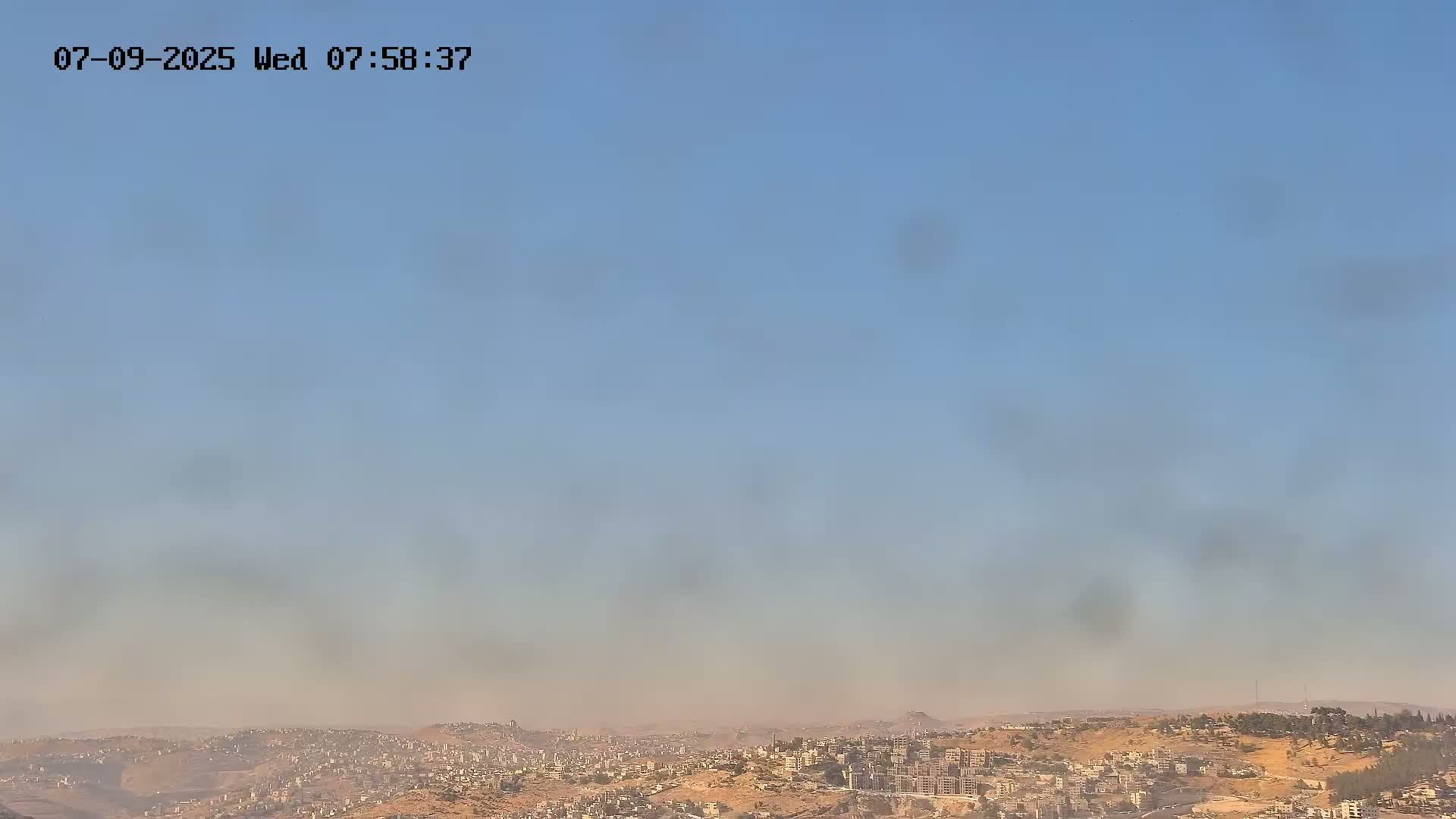 East Quds (Abu Dis/Jabel Mukaber/AlSawahira-AlGharbiyya/Sawahera al-Sharqiya/Jub al-Rum Towns View Towards Midbar Yehuda (Judean Desert) Live Cam - Jabal Batin Elhawa, East Quds, Palestine 