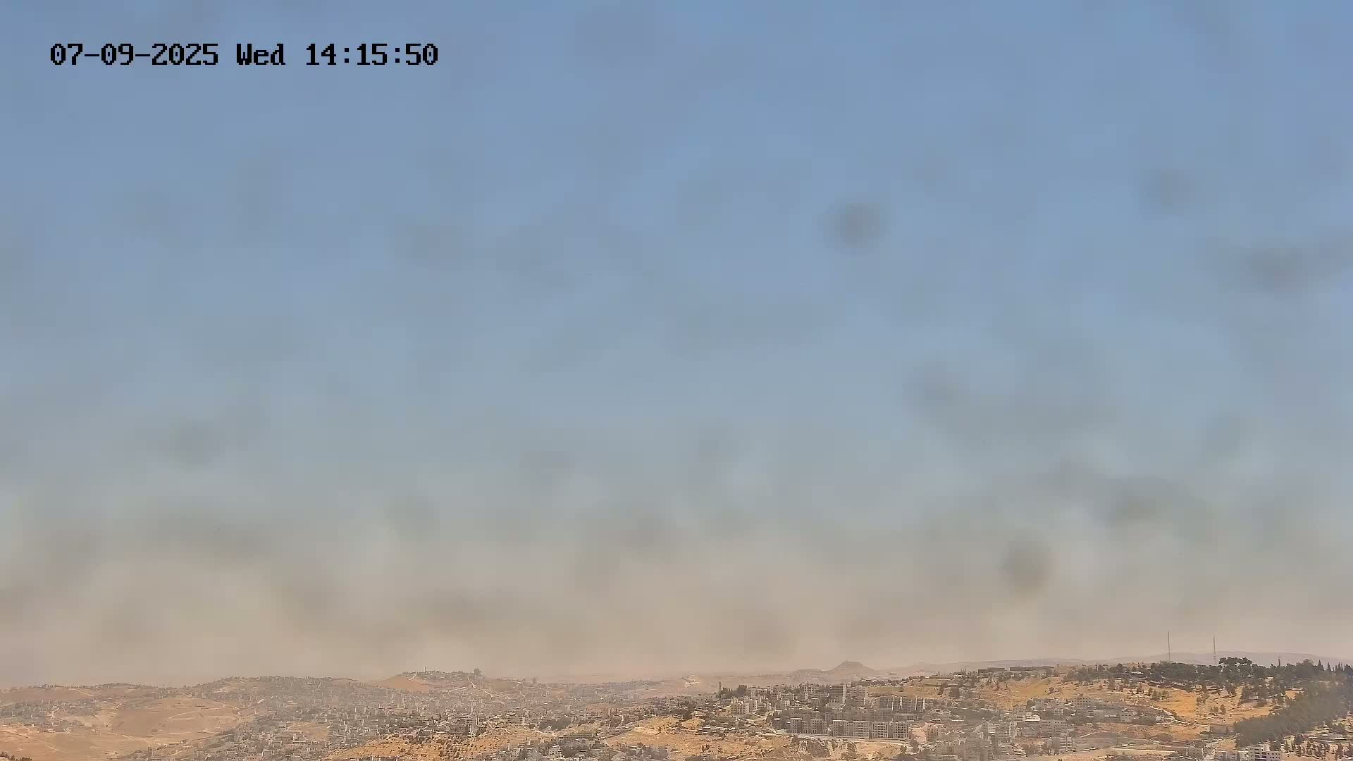 East Quds (Abu Dis/Jabel Mukaber/AlSawahira-AlGharbiyya/Sawahera al-Sharqiya/Jub al-Rum Towns View Towards Midbar Yehuda (Judean Desert) Live Cam - Jabal Batin Elhawa, East Quds, Palestine 