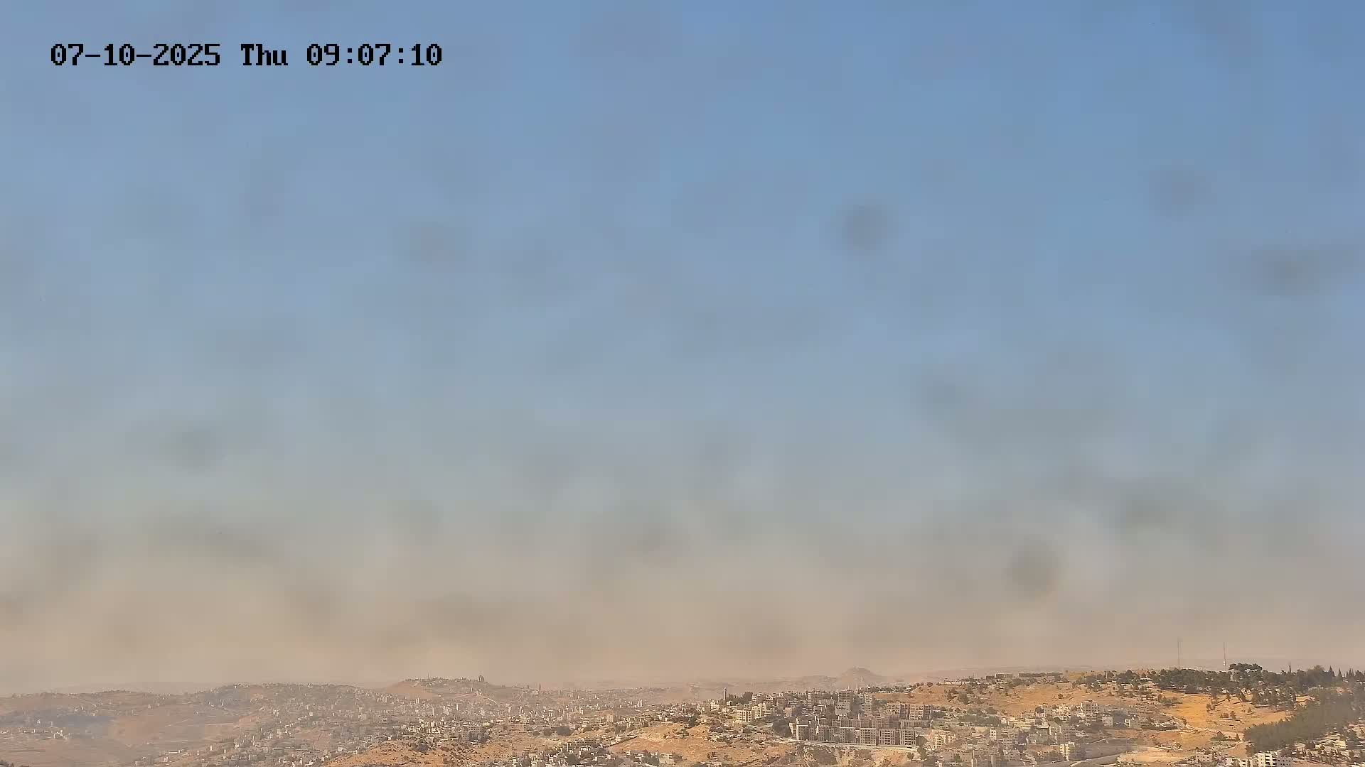 East Quds (Abu Dis/Jabel Mukaber/AlSawahira-AlGharbiyya/Sawahera al-Sharqiya/Jub al-Rum Towns View Towards Midbar Yehuda (Judean Desert) Live Cam - Jabal Batin Elhawa, East Quds, Palestine 
