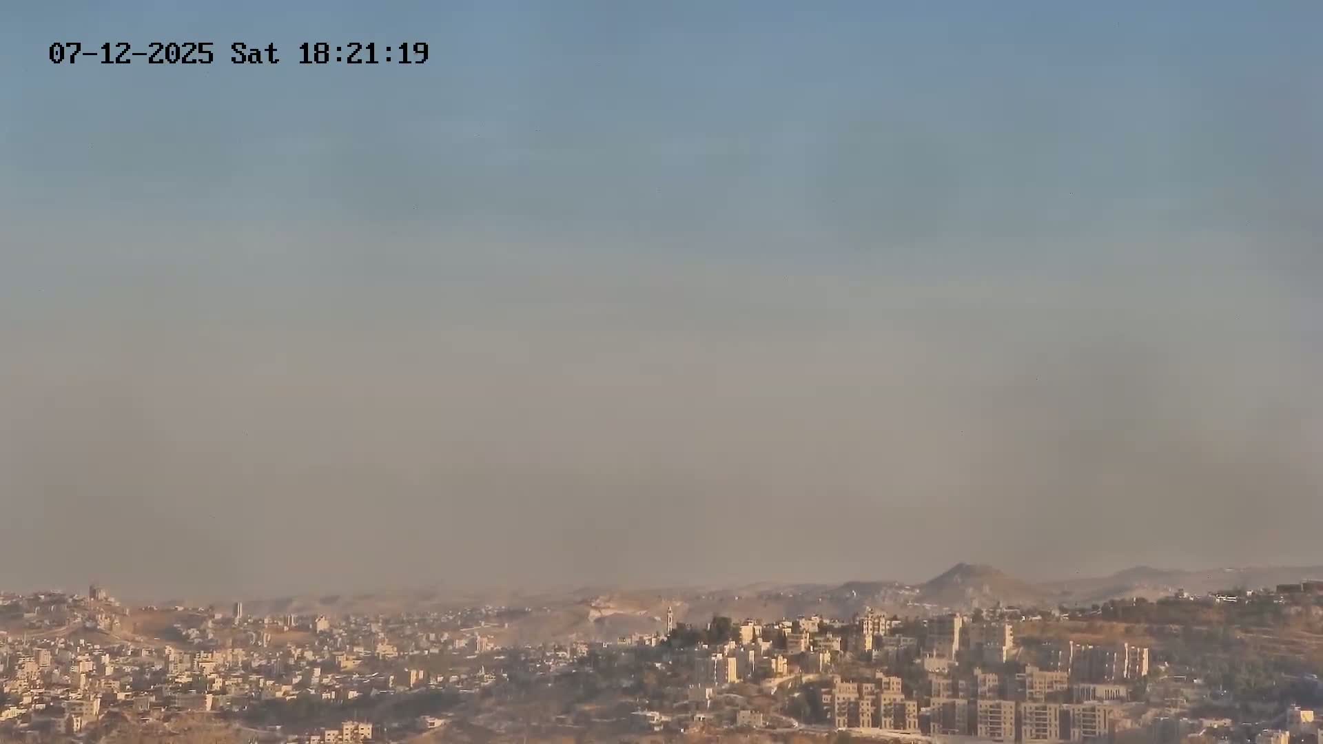 East Quds (Abu Dis/Jabel Mukaber/AlSawahira-AlGharbiyya/Sawahera al-Sharqiya/Jub al-Rum Towns View Towards Midbar Yehuda (Judean Desert) Live Cam - Jabal Batin Elhawa, East Quds, Palestine 