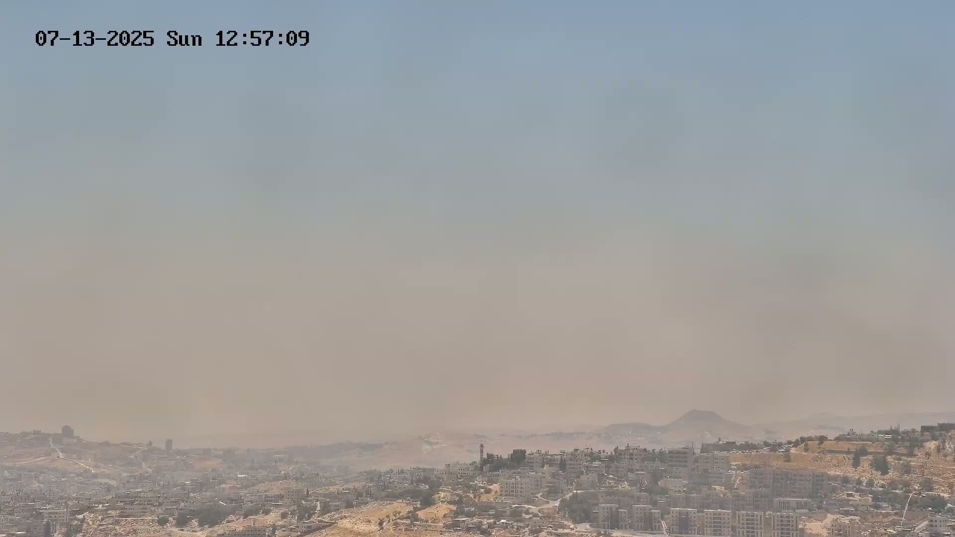 East Quds (Abu Dis/Jabel Mukaber/AlSawahira-AlGharbiyya/Sawahera al-Sharqiya/Jub al-Rum Towns View Towards Midbar Yehuda (Judean Desert) Live Cam - Jabal Batin Elhawa, East Quds, Palestine 