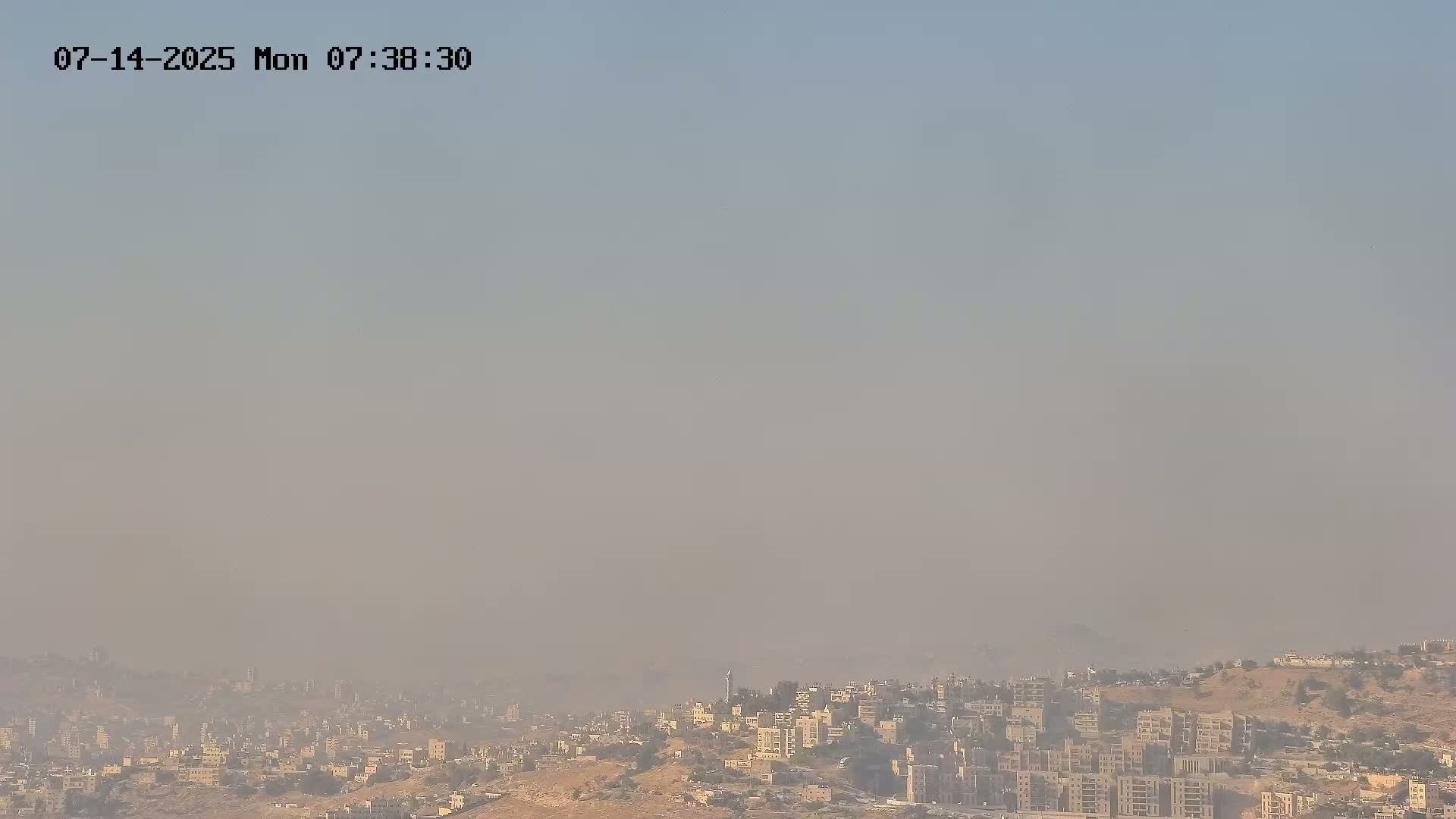 East Quds (Abu Dis/Jabel Mukaber/AlSawahira-AlGharbiyya/Sawahera al-Sharqiya/Jub al-Rum Towns View Towards Midbar Yehuda (Judean Desert) Live Cam - Jabal Batin Elhawa, East Quds, Palestine 