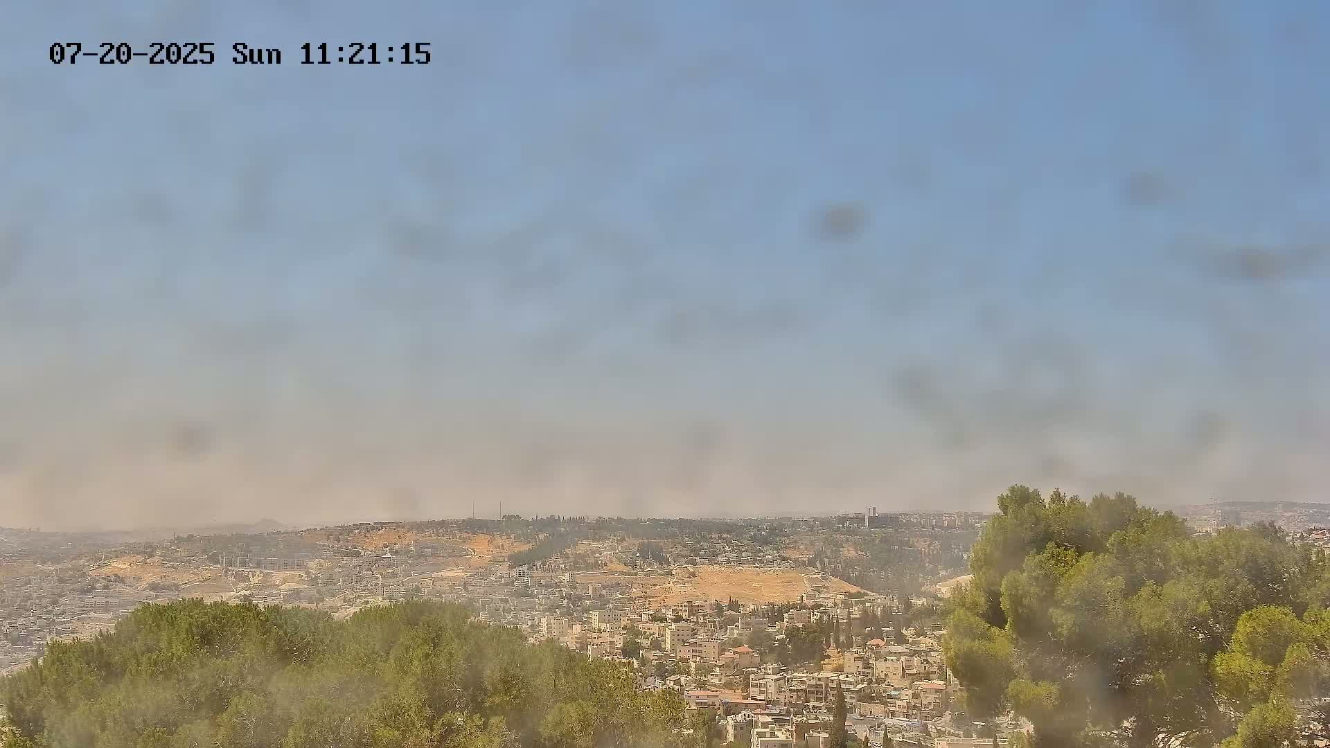 East Quds (Abu Dis/Jabel Mukaber/AlSawahira-AlGharbiyya/Sawahera al-Sharqiya/Jub al-Rum Towns View Towards Midbar Yehuda (Judean Desert) Live Cam - Jabal Batin Elhawa, East Quds, Palestine 