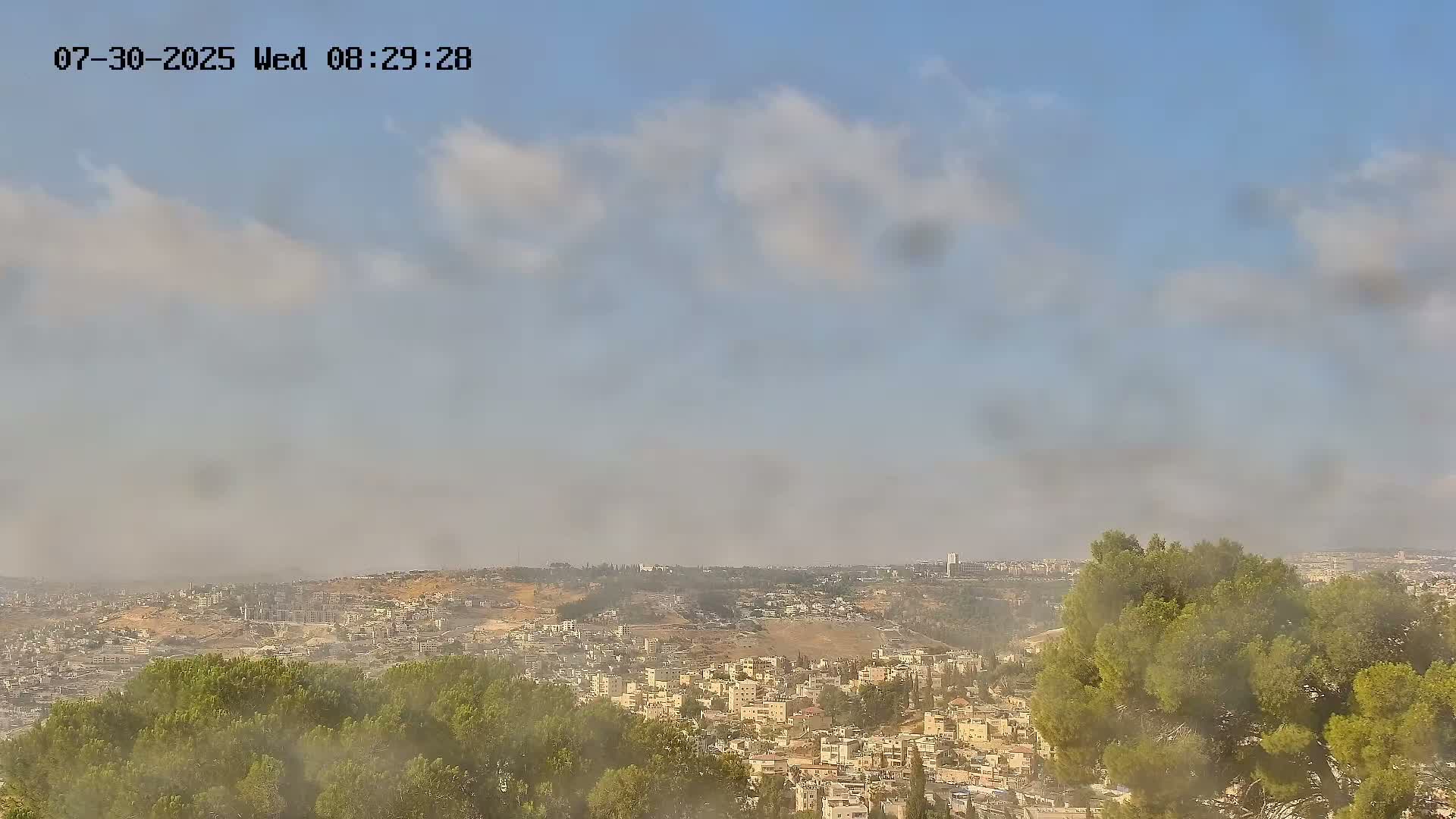East Quds (Abu Dis/Jabel Mukaber/AlSawahira-AlGharbiyya/Sawahera al-Sharqiya/Jub al-Rum Towns View Towards Midbar Yehuda (Judean Desert) Live Cam - Jabal Batin Elhawa, East Quds, Palestine 