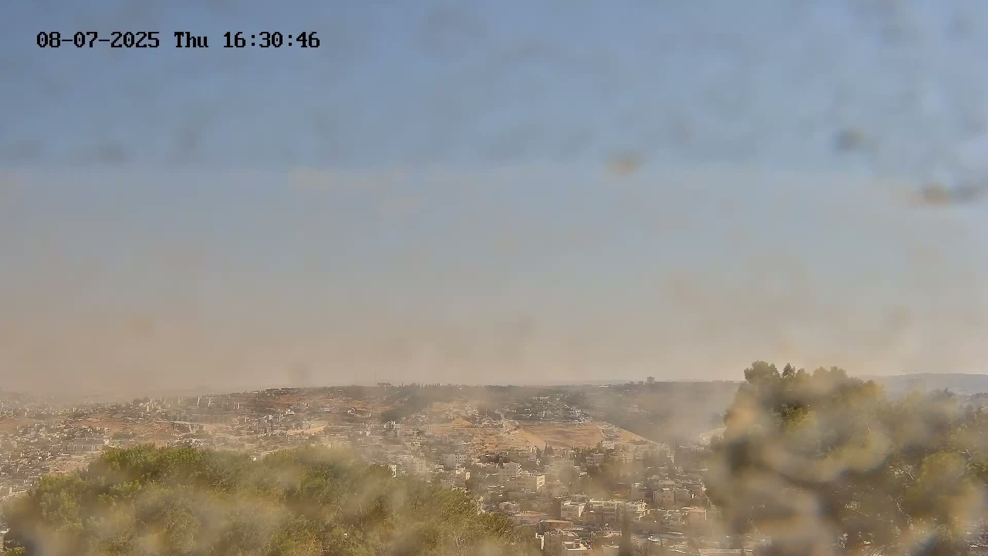 East Quds (Abu Dis/Jabel Mukaber/AlSawahira-AlGharbiyya/Sawahera al-Sharqiya/Jub al-Rum Towns View Towards Midbar Yehuda (Judean Desert) Live Cam - Jabal Batin Elhawa, East Quds, Palestine 
