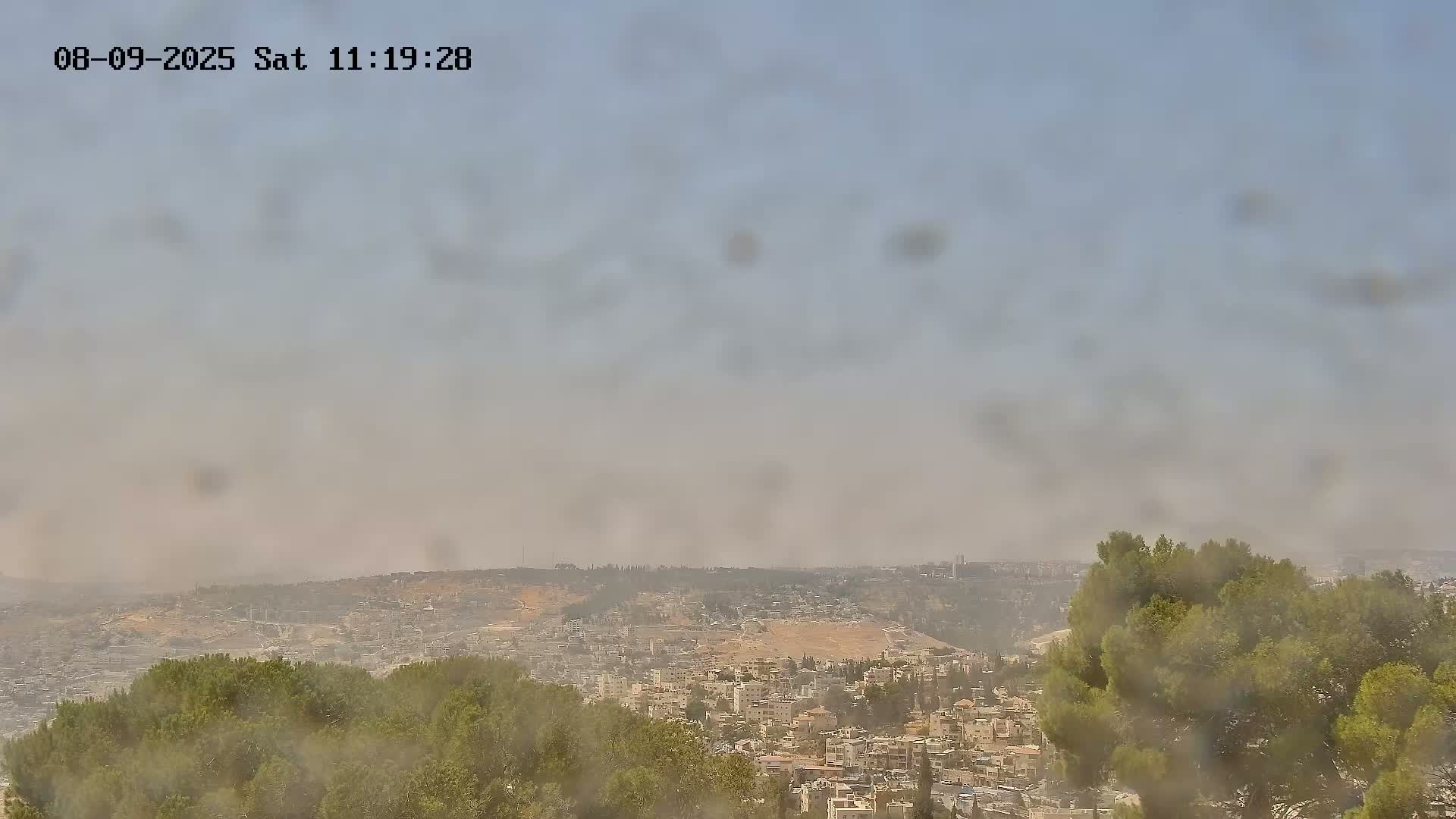 East Quds (Abu Dis/Jabel Mukaber/AlSawahira-AlGharbiyya/Sawahera al-Sharqiya/Jub al-Rum Towns View Towards Midbar Yehuda (Judean Desert) Live Cam - Jabal Batin Elhawa, East Quds, Palestine 