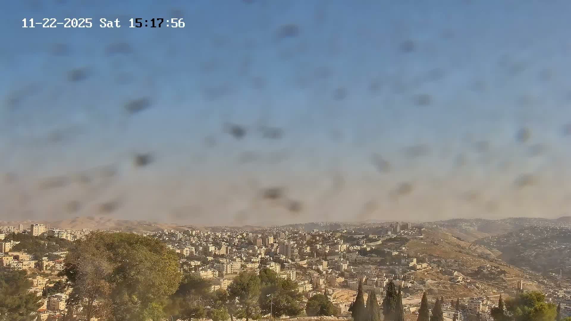 East Quds (Abu Dis/Jabel Mukaber/AlSawahira-AlGharbiyya/Sawahera al-Sharqiya/Jub al-Rum Towns View Towards Midbar Yehuda (Judean Desert) Live Cam - Jabal Batin Elhawa, East Quds, Palestine 