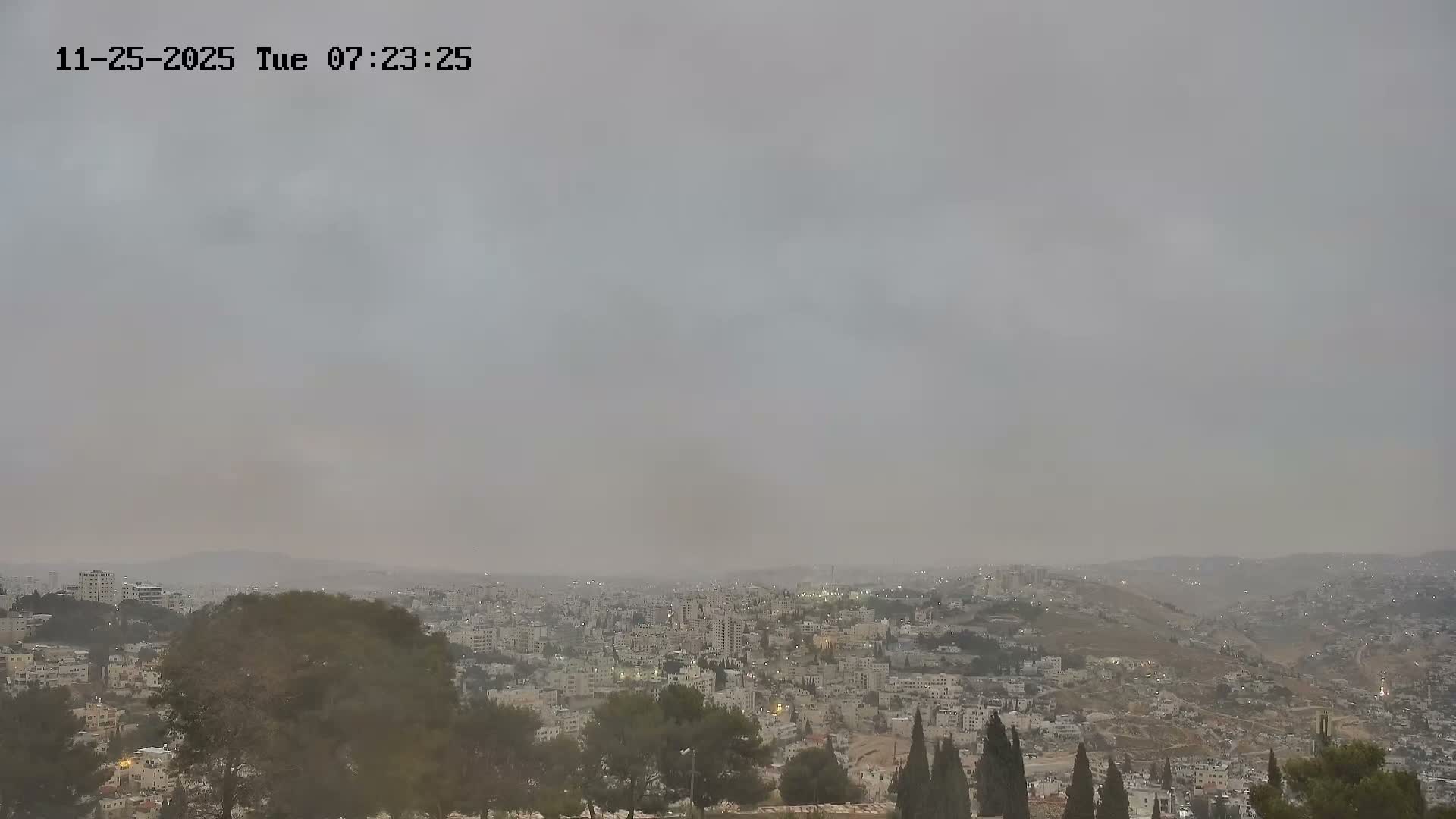 East Quds (Abu Dis/Jabel Mukaber/AlSawahira-AlGharbiyya/Sawahera al-Sharqiya/Jub al-Rum Towns View Towards Midbar Yehuda (Judean Desert) Live Cam - Jabal Batin Elhawa, East Quds, Palestine 