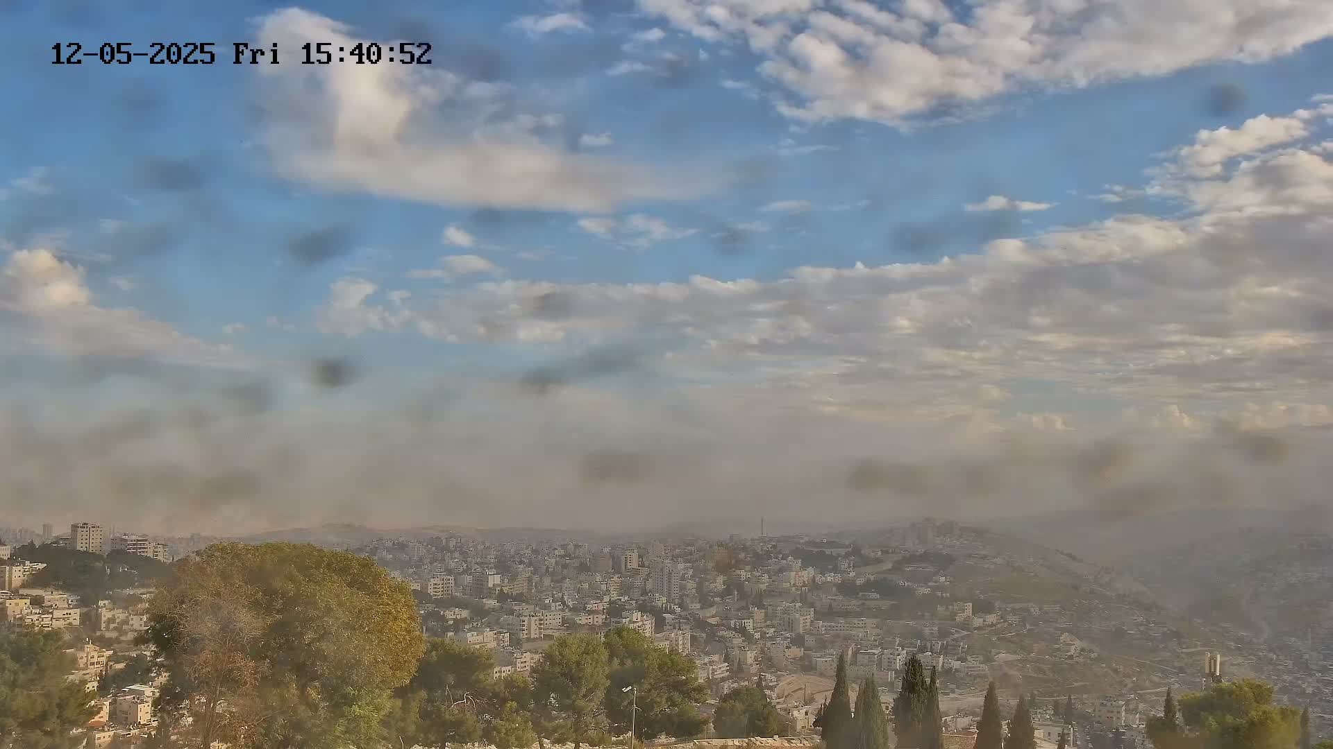 East Quds (Abu Dis/Jabel Mukaber/AlSawahira-AlGharbiyya/Sawahera al-Sharqiya/Jub al-Rum Towns View Towards Midbar Yehuda (Judean Desert) Live Cam - Jabal Batin Elhawa, East Quds, Palestine 