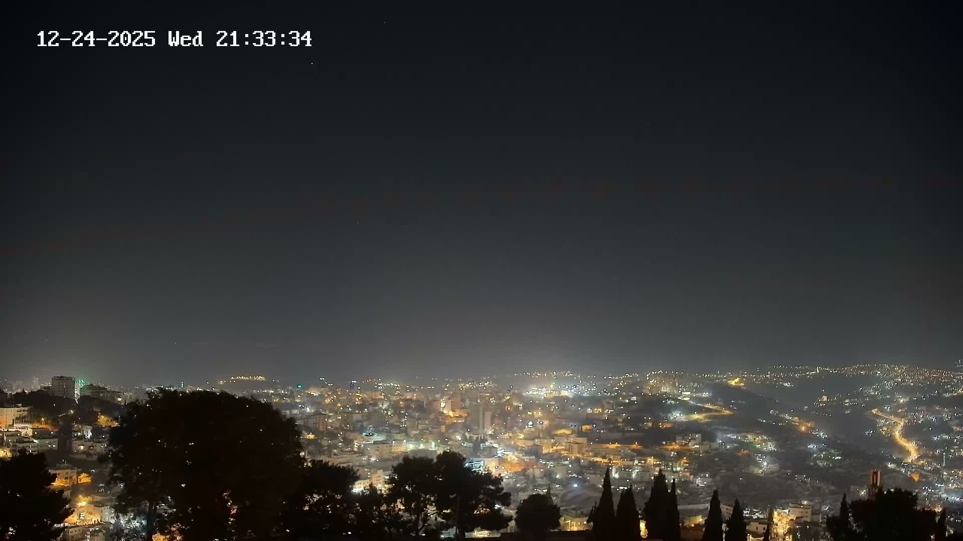 East Quds (Abu Dis/Jabel Mukaber/AlSawahira-AlGharbiyya/Sawahera al-Sharqiya/Jub al-Rum Towns View Towards Midbar Yehuda (Judean Desert) Live Cam - Jabal Batin Elhawa, East Quds, Palestine 
