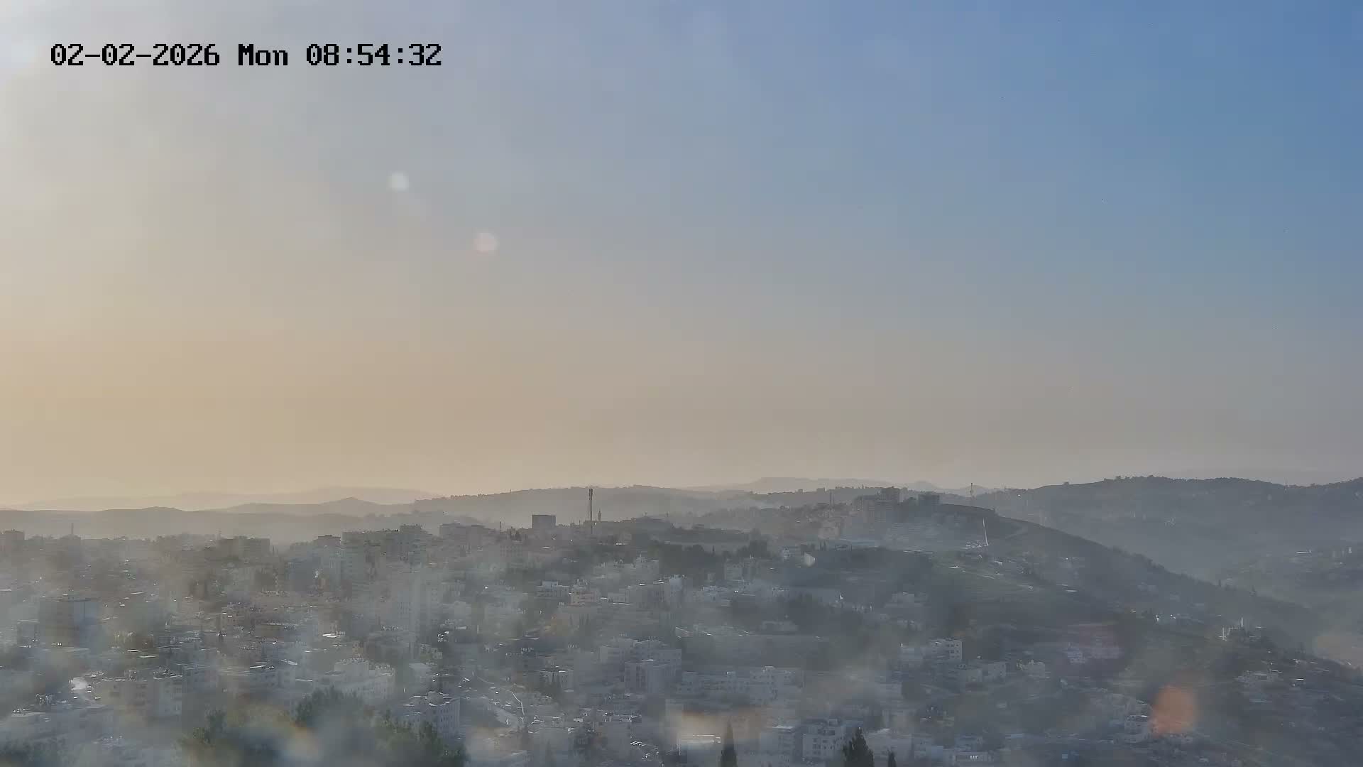 East Quds (Abu Dis/Jabel Mukaber/AlSawahira-AlGharbiyya/Sawahera al-Sharqiya/Jub al-Rum Towns View Towards Midbar Yehuda (Judean Desert) Live Cam - Jabal Batin Elhawa, East Quds, Palestine 
