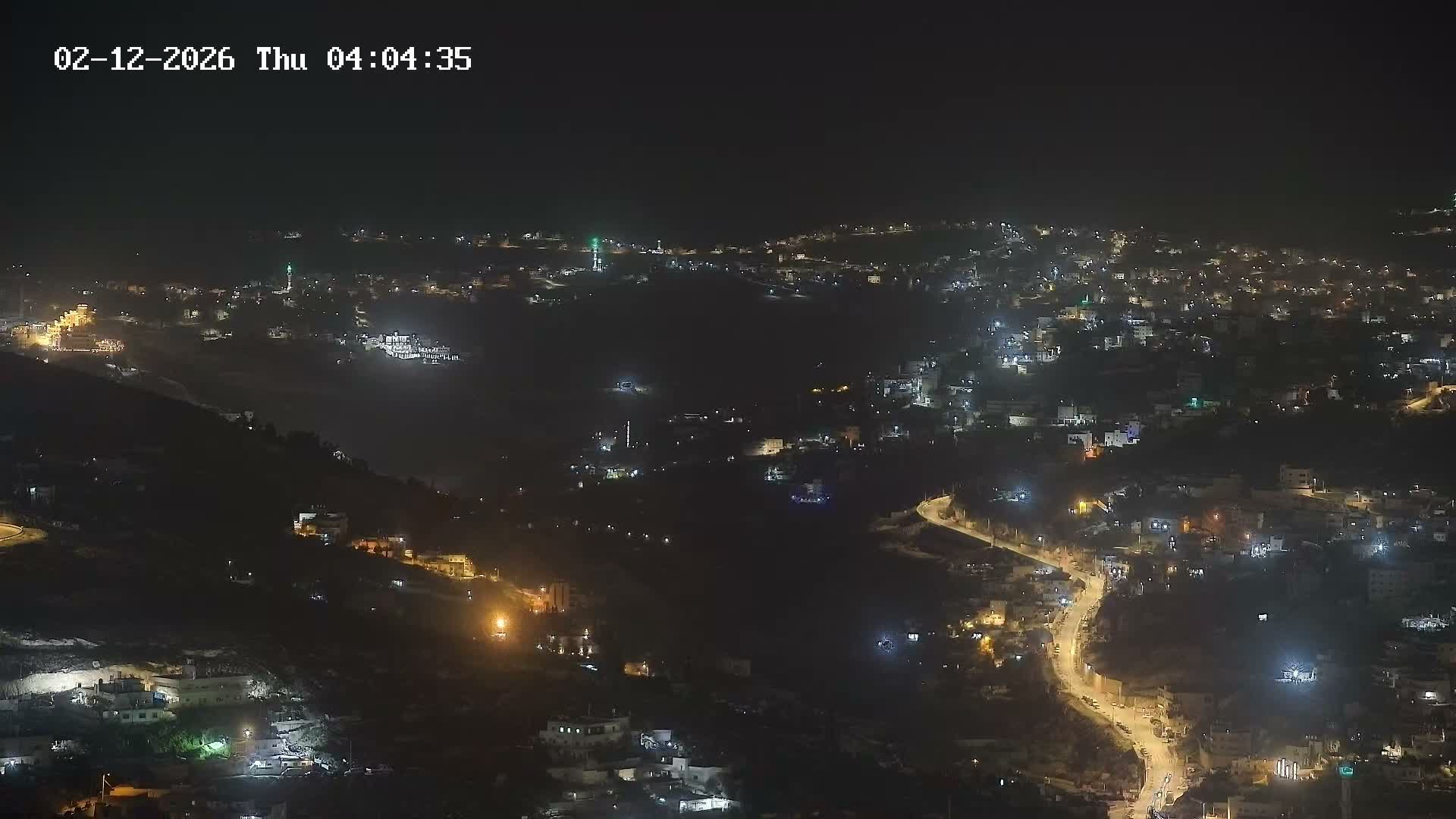 East Quds (Abu Dis/Jabel Mukaber/AlSawahira-AlGharbiyya/Sawahera al-Sharqiya/Jub al-Rum Towns View Towards Midbar Yehuda (Judean Desert) Live Cam - Jabal Batin Elhawa, East Quds, Palestine 