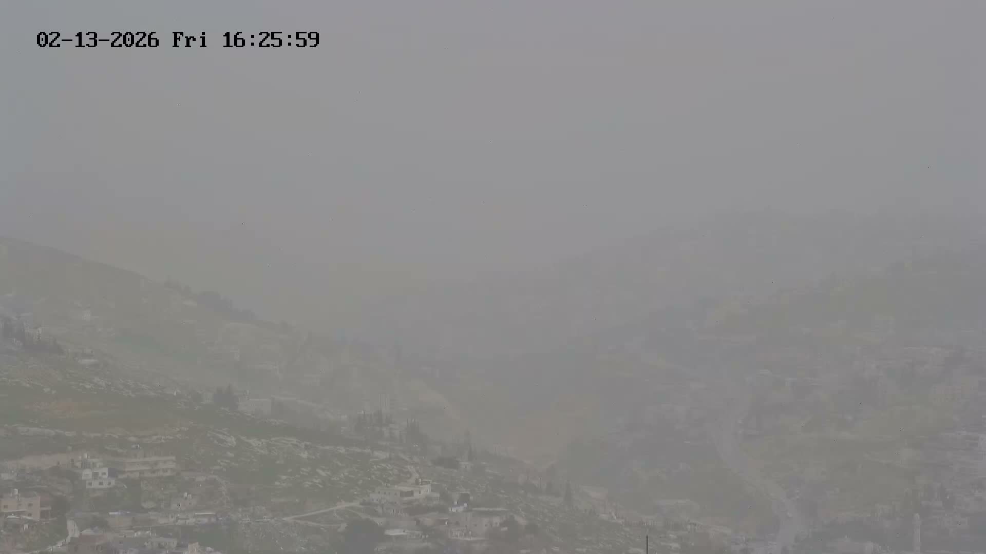 East Quds (Abu Dis/Jabel Mukaber/AlSawahira-AlGharbiyya/Sawahera al-Sharqiya/Jub al-Rum Towns View Towards Midbar Yehuda (Judean Desert) Live Cam - Jabal Batin Elhawa, East Quds, Palestine 