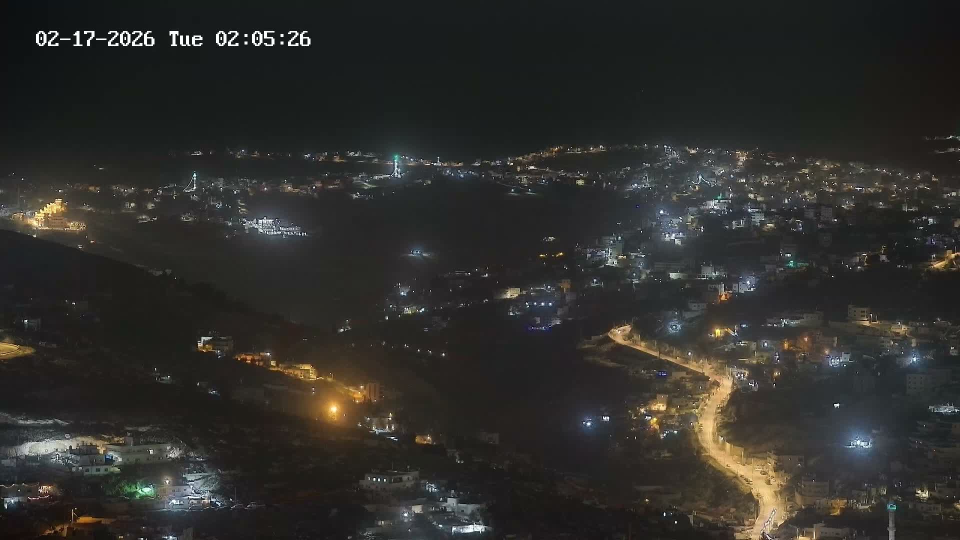 East Quds (Abu Dis/Jabel Mukaber/AlSawahira-AlGharbiyya/Sawahera al-Sharqiya/Jub al-Rum Towns View Towards Midbar Yehuda (Judean Desert) Live Cam - Jabal Batin Elhawa, East Quds, Palestine 