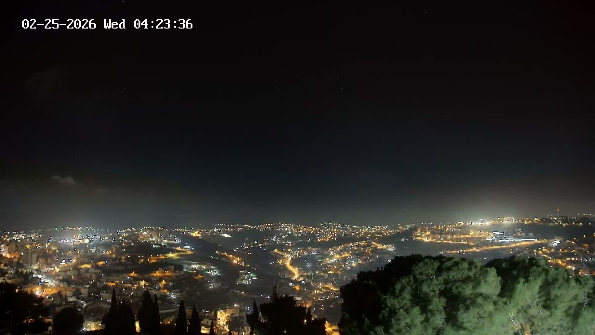East Quds (Abu Dis/Jabel Mukaber/AlSawahira-AlGharbiyya/Sawahera al-Sharqiya/Jub al-Rum Towns View Towards Midbar Yehuda (Judean Desert) Live Cam - Jabal Batin Elhawa, East Quds, Palestine 